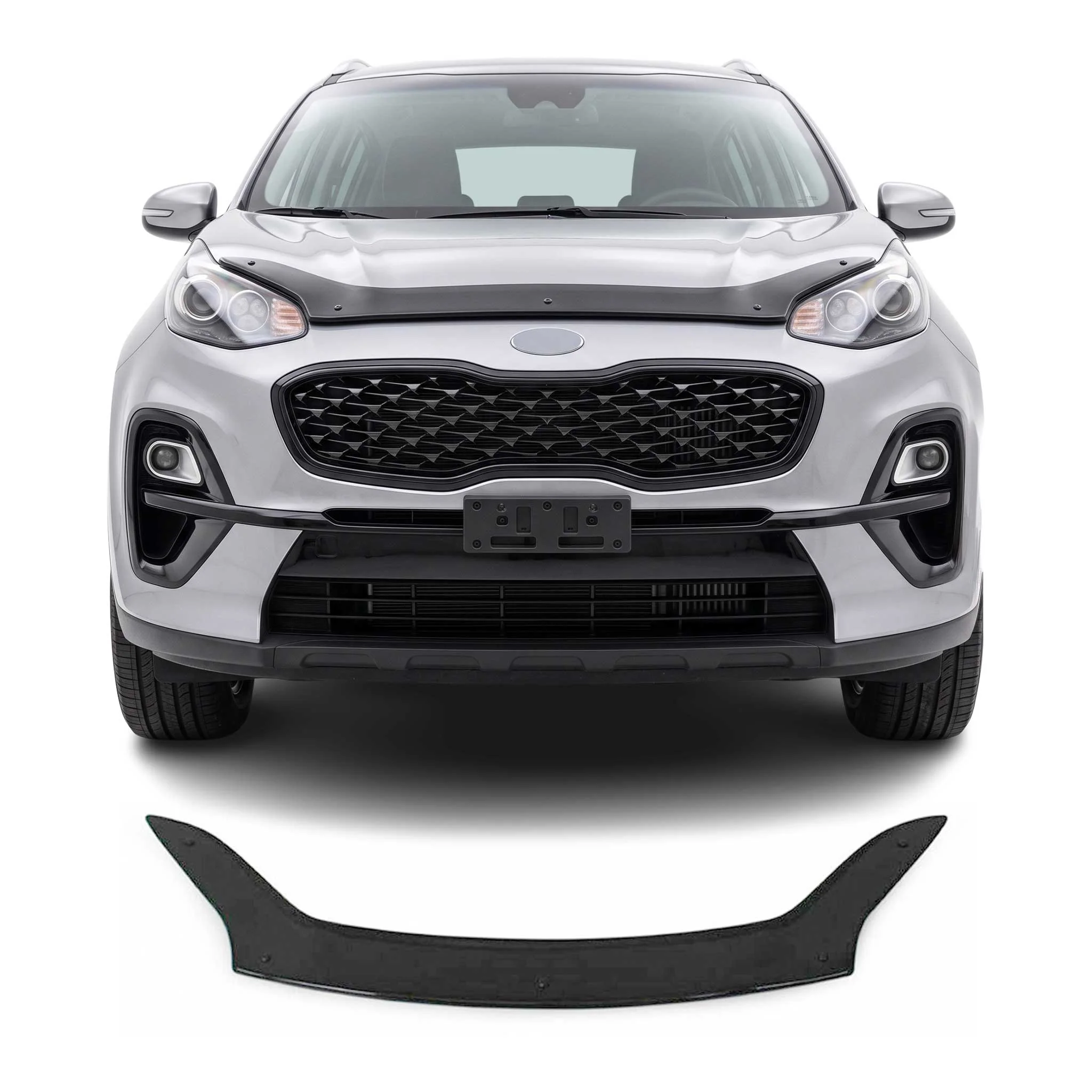 Deflecteurs d'air capot de voiture pour Kia Sportage 2015-2021 Acrylique Noir