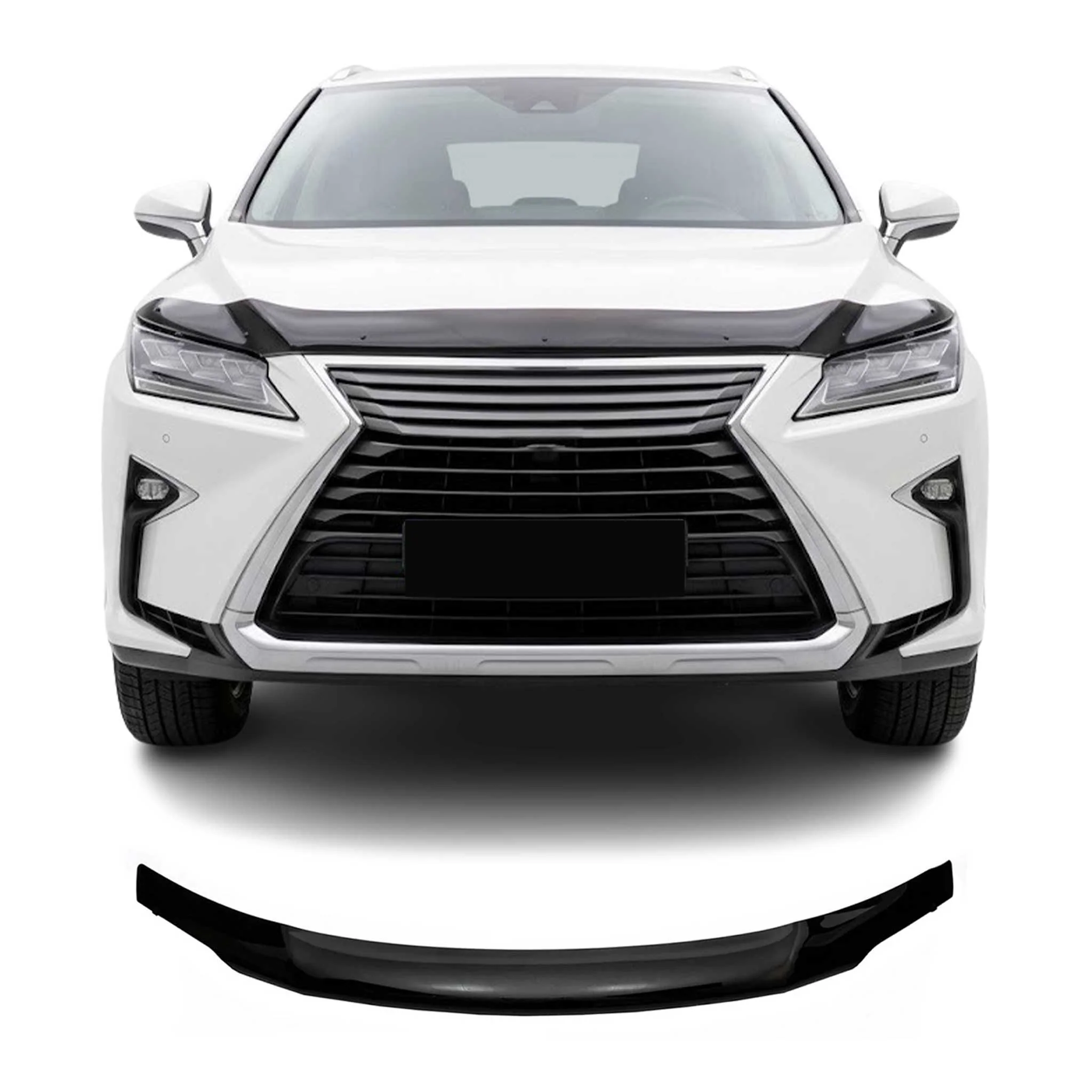Deflecteurs d'air capot de voiture pour Lexus RX 2015-2022 Acrylique foncé Noir