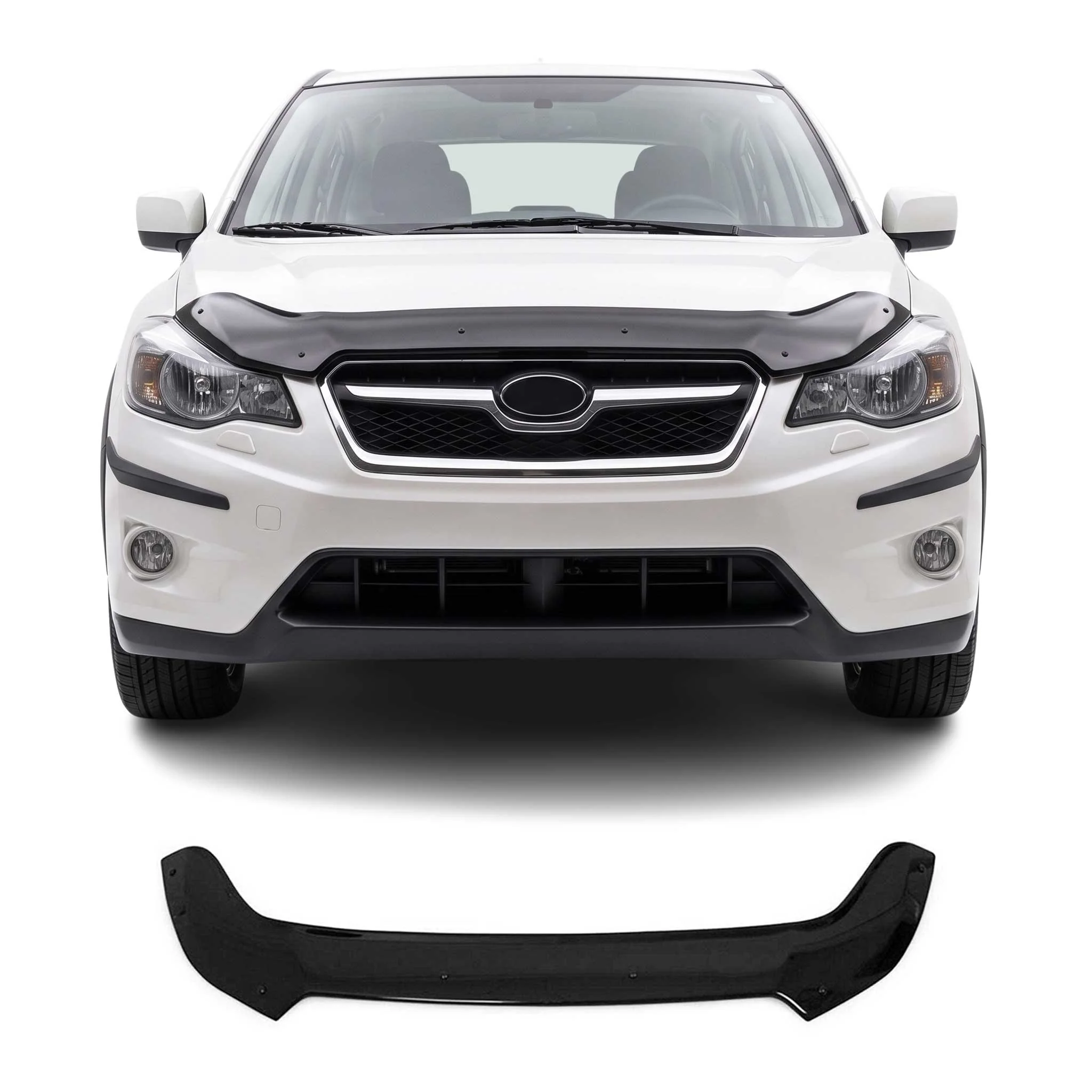 Deflecteurs d'air capot de voiture pour Subaru XV 2012-2016 SUV Acrylique Noir