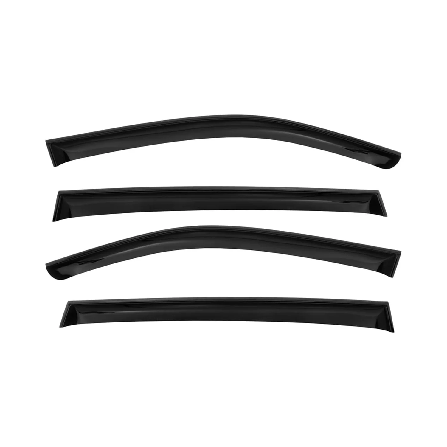 Déflecteurs de vent et de pluie pour MERCEDES GLE 2015-2018 Acrylique Noir 4 pcs - Image 2