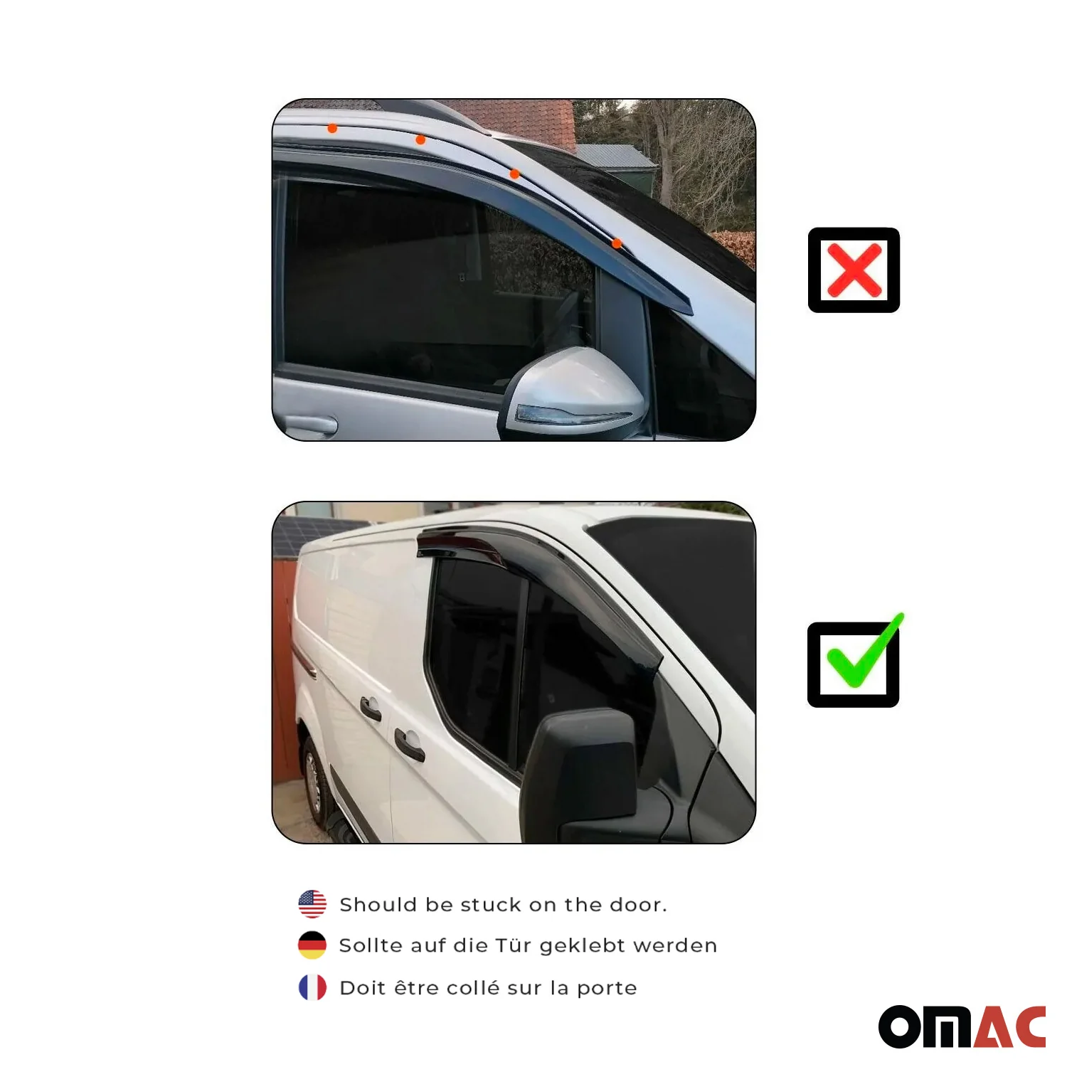 Déflecteurs De Vent Pluie D'air pour Toyota Camry 2011-2015 Acrylique 4 Pcs - Image 5