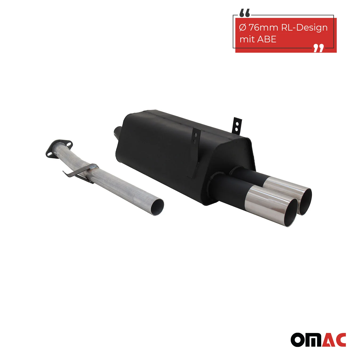 Échappement arrière sport Novus pour BMW series E36 2x76mm RL-Design avec ABE - Image 2