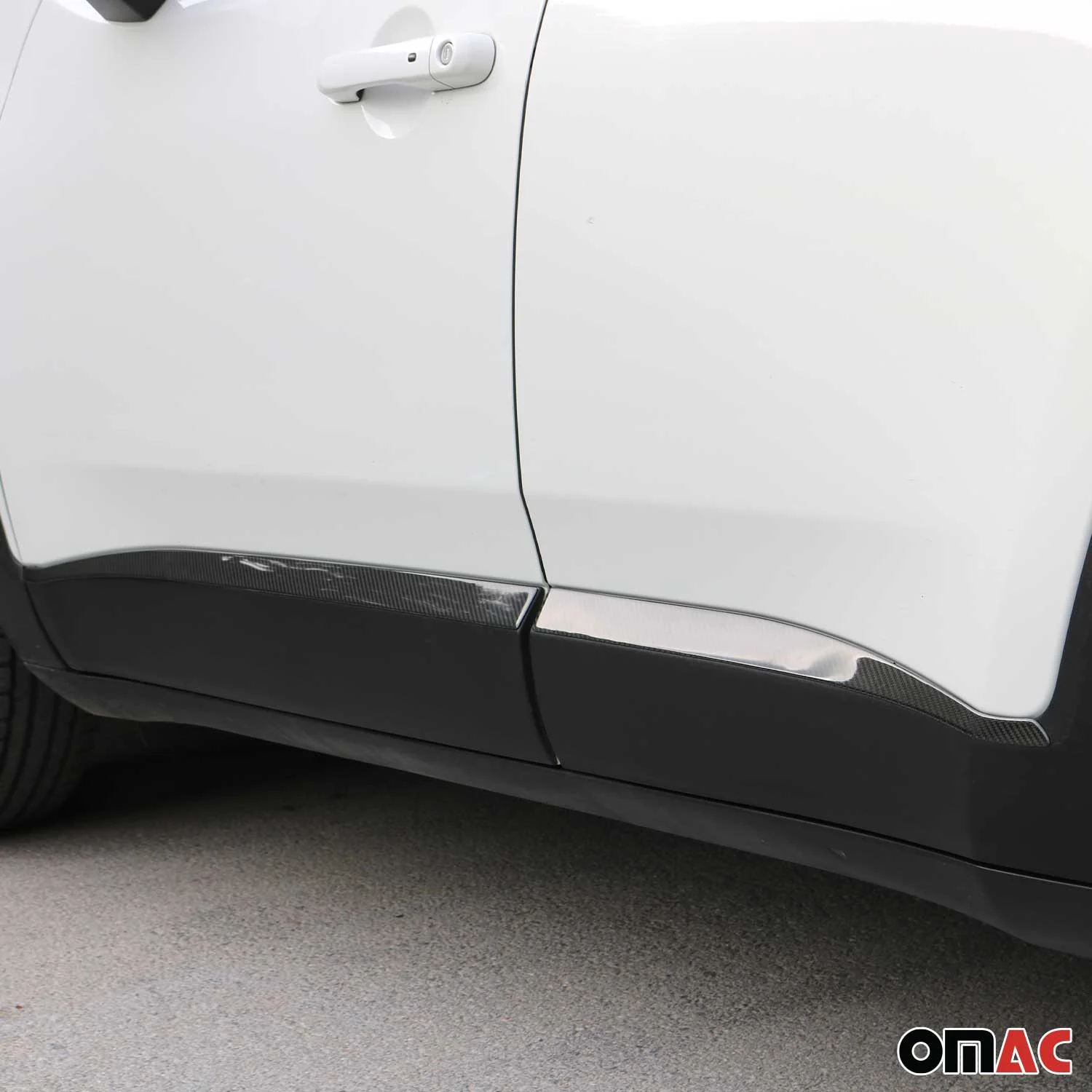 Garniture Baguette de porte latérale pour Jeep Renegade 2014-2024 Carbone Noir - Image 3
