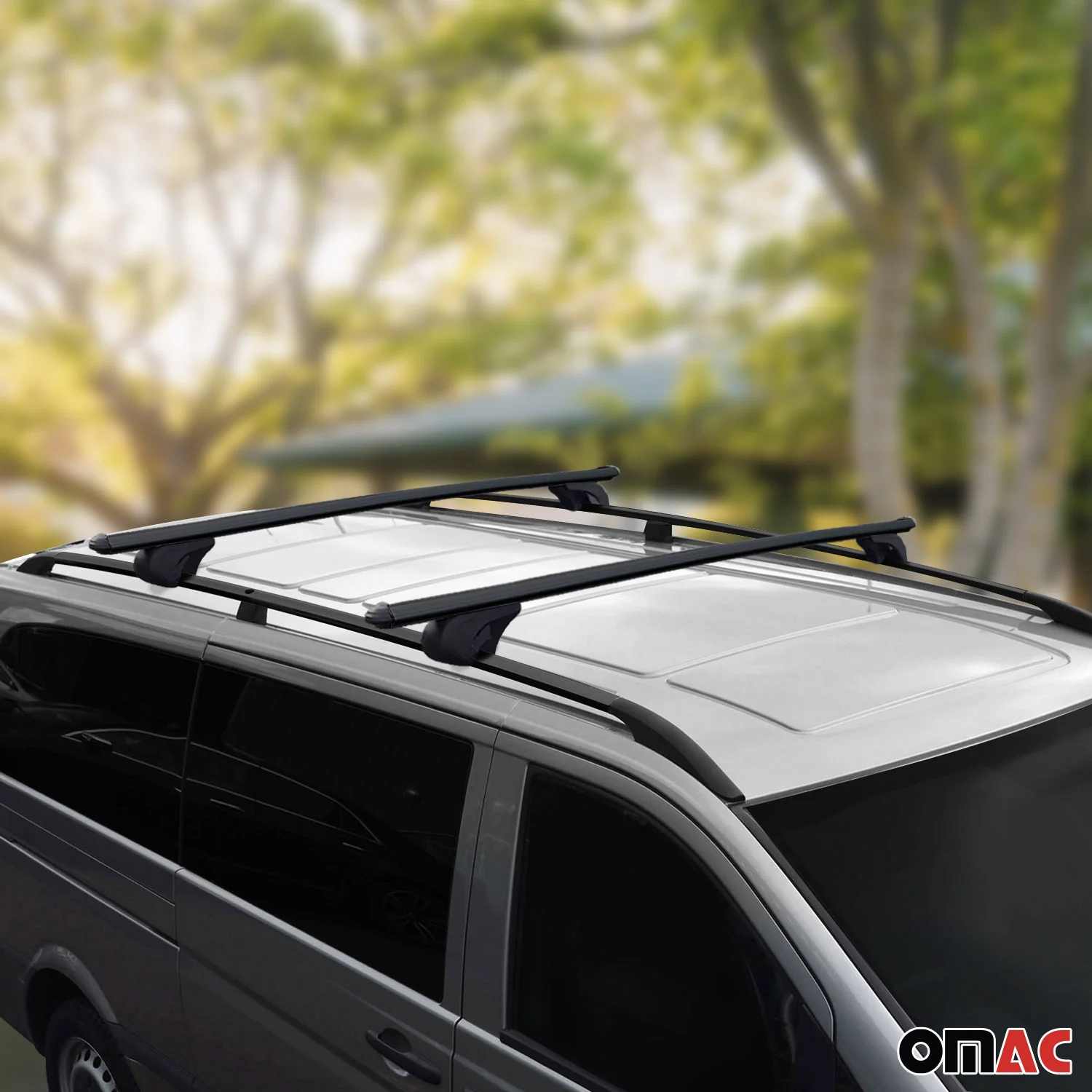 Kit Barres de toit pour VW Caddy 4 2015-2020 L1 Empattement Court Alu Noir 4x - Image 2