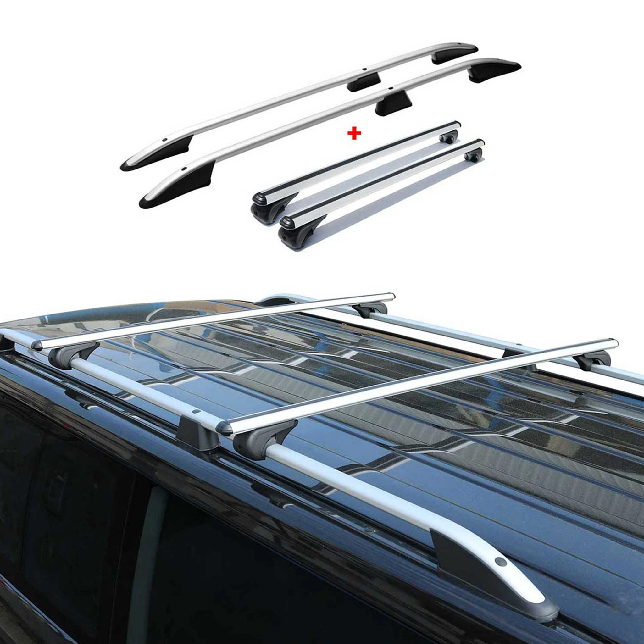 Kit Barres Et Rails De Toit Pour Opel Combo D Fiat Doblo L2 Long en Aluminium - Image 5