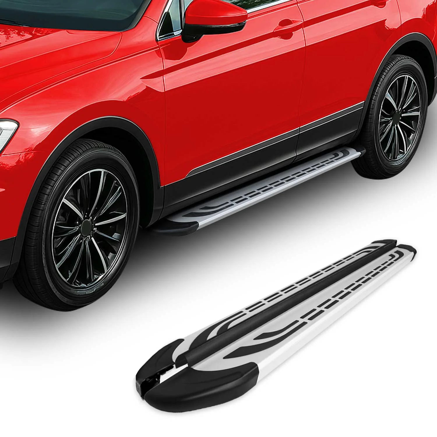 Marchepieds Latéraux pédale pour Dacia Duster 2010-2018 Aluminium Gris 2Pcs - Image 2