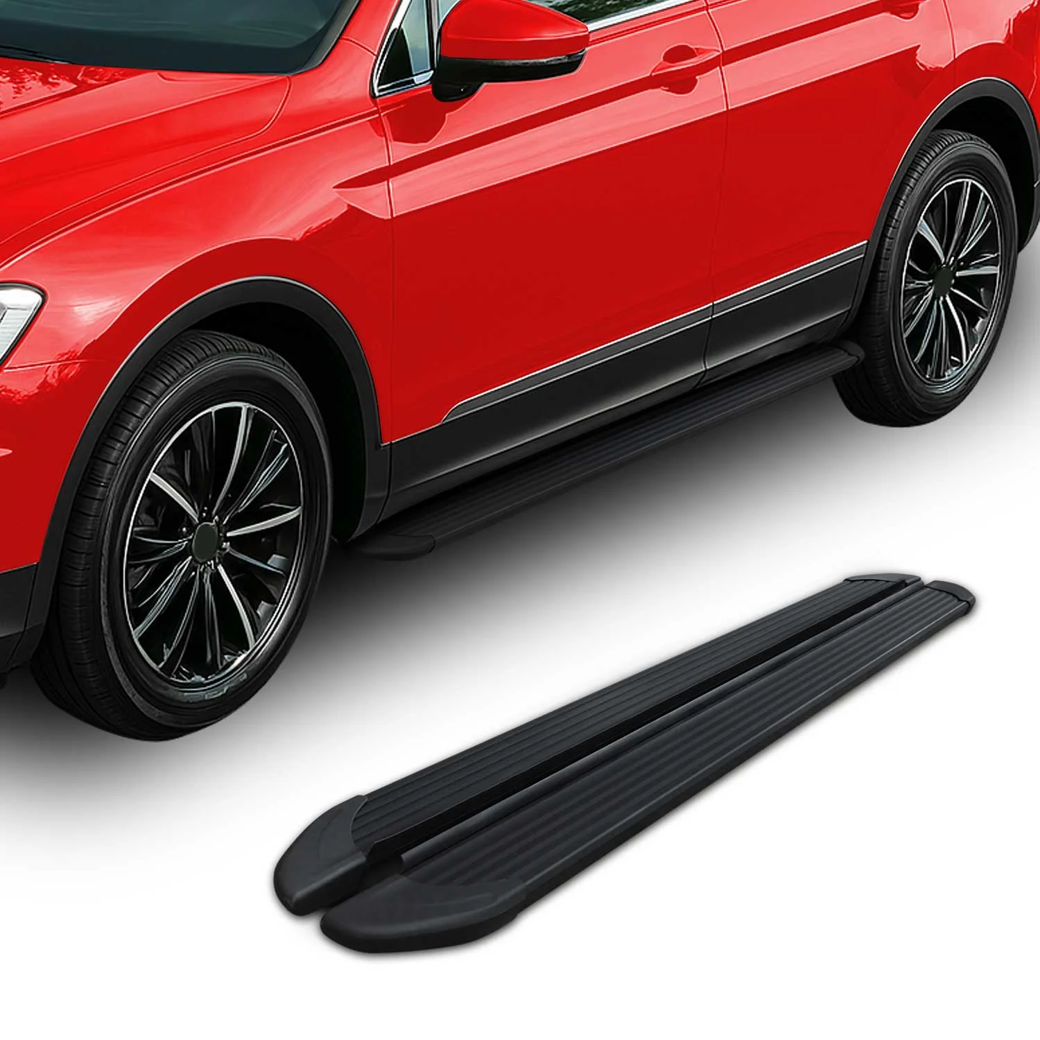 Marchepieds Latéraux pédale pour Fiat Doblo 2000-2010 L1 Aluminium Noir 2Pcs - Image 2