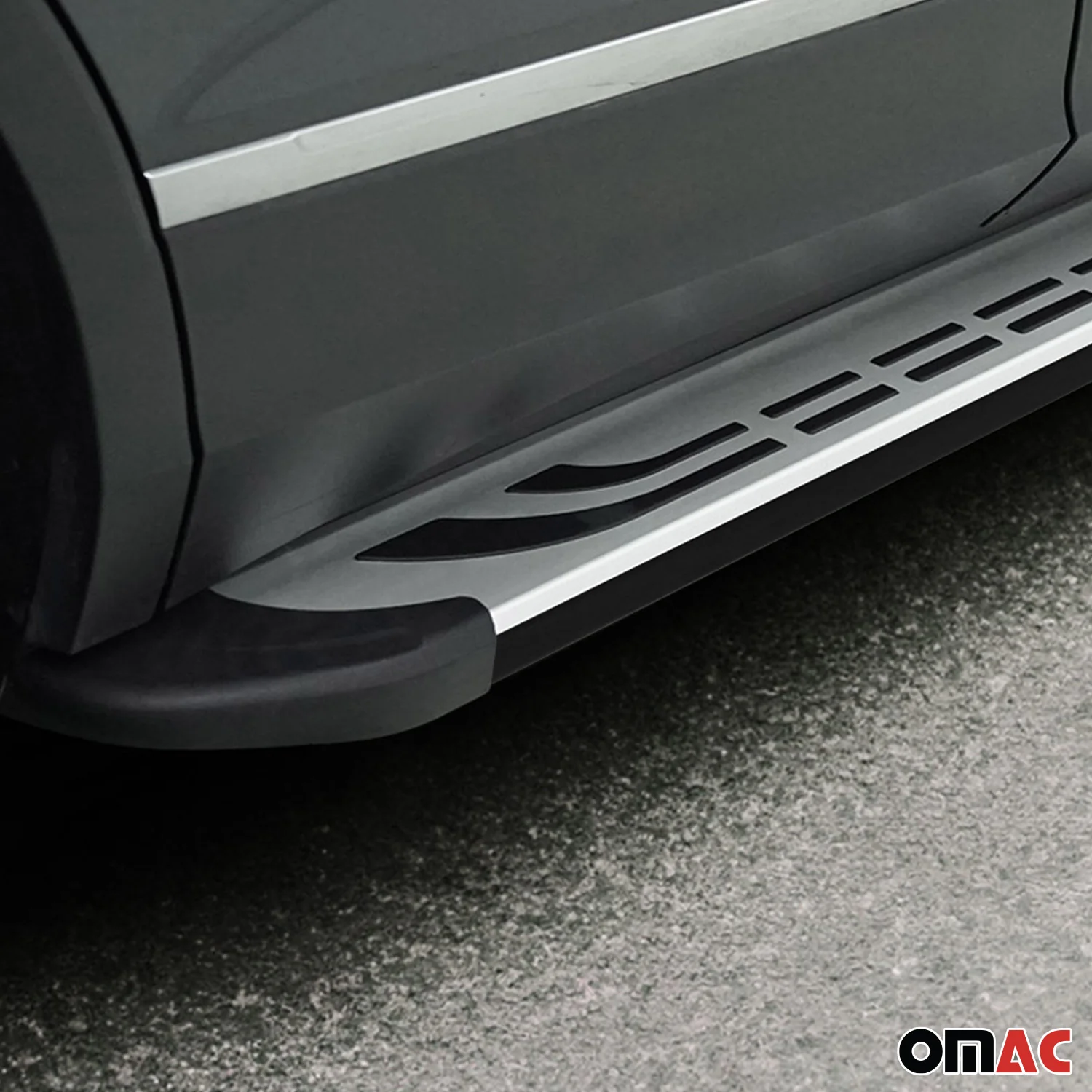Marchepieds latéraux pédale pour VW Tiguan mk2 2016-2020 Pre-FL Alu Gris Noir 2x - Image 5
