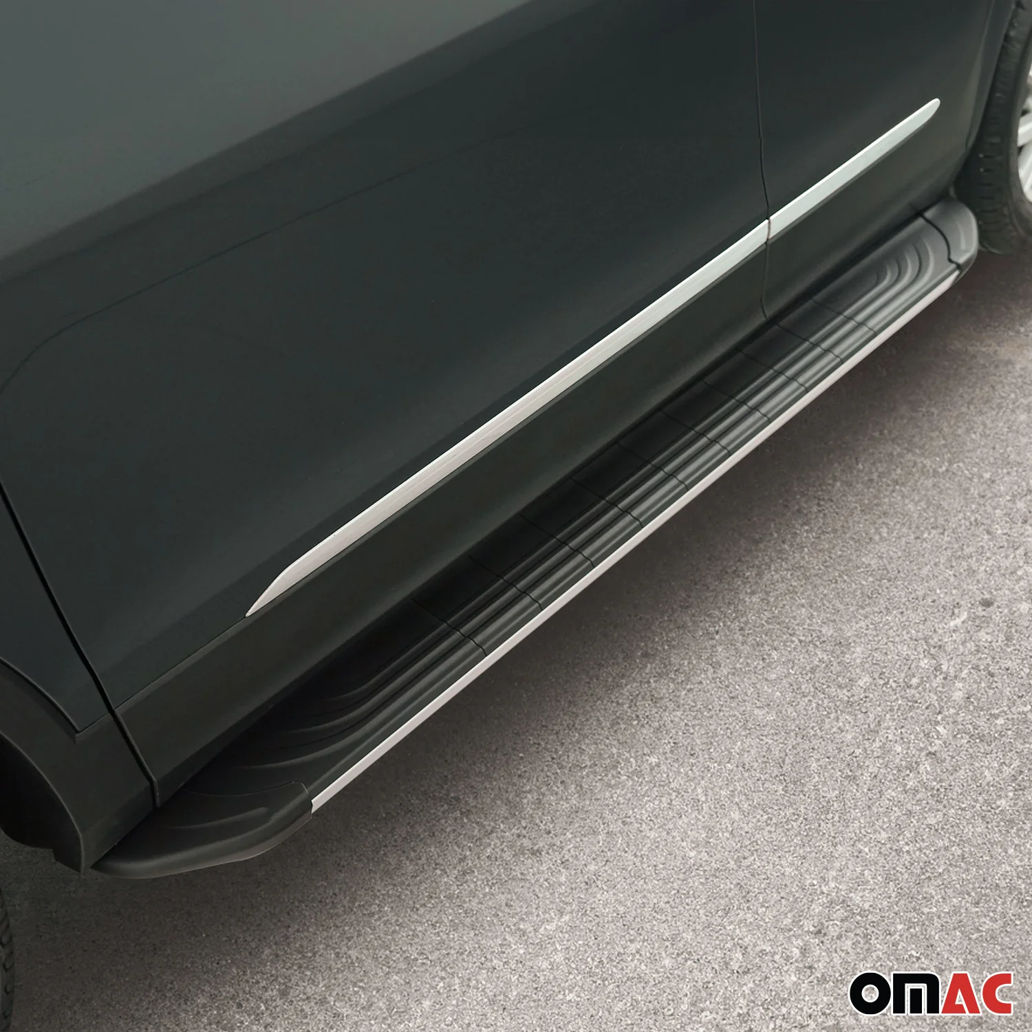 Marchepieds Latéraux pour Nissan Juke 2010-2019 Aluminium Gris Noir 2Pcs - Image 3