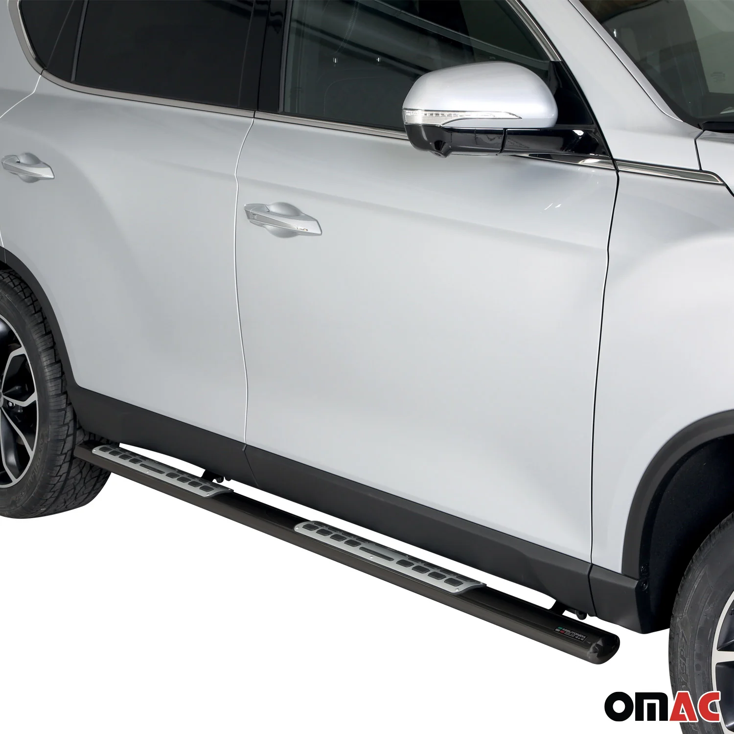 Marchepieds Latéraux pour SsangYong Rexton 2017-2026 Acier Inoxydable Noir - Image 2