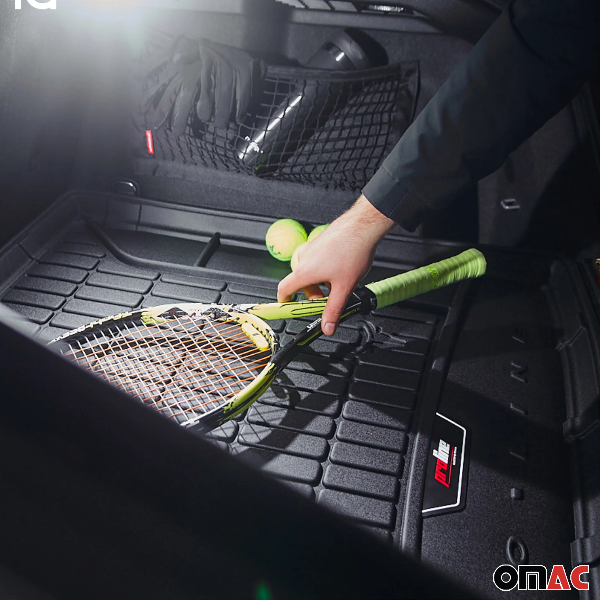 OMAC Tapis De Coffre en caoutchouc pour Hyundai ix55 2006-2012 Noir Premium - Image 5