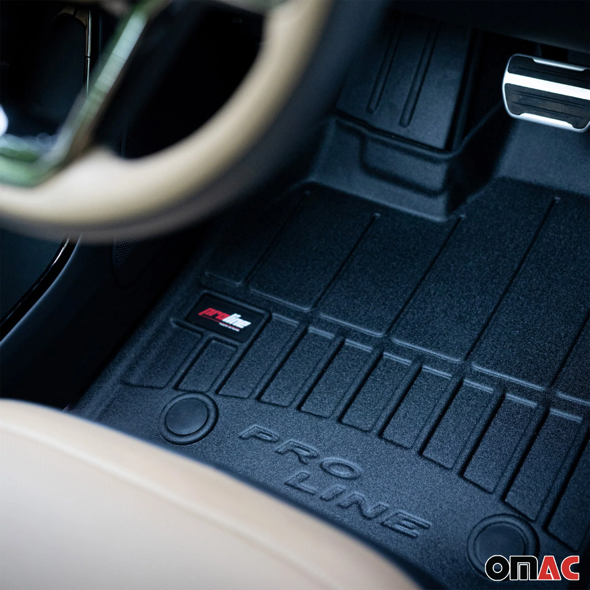 OMAC Tapis de sol en caoutchouc pour Subaru Legacy Berline Break 2009-2014 Noir - Image 2