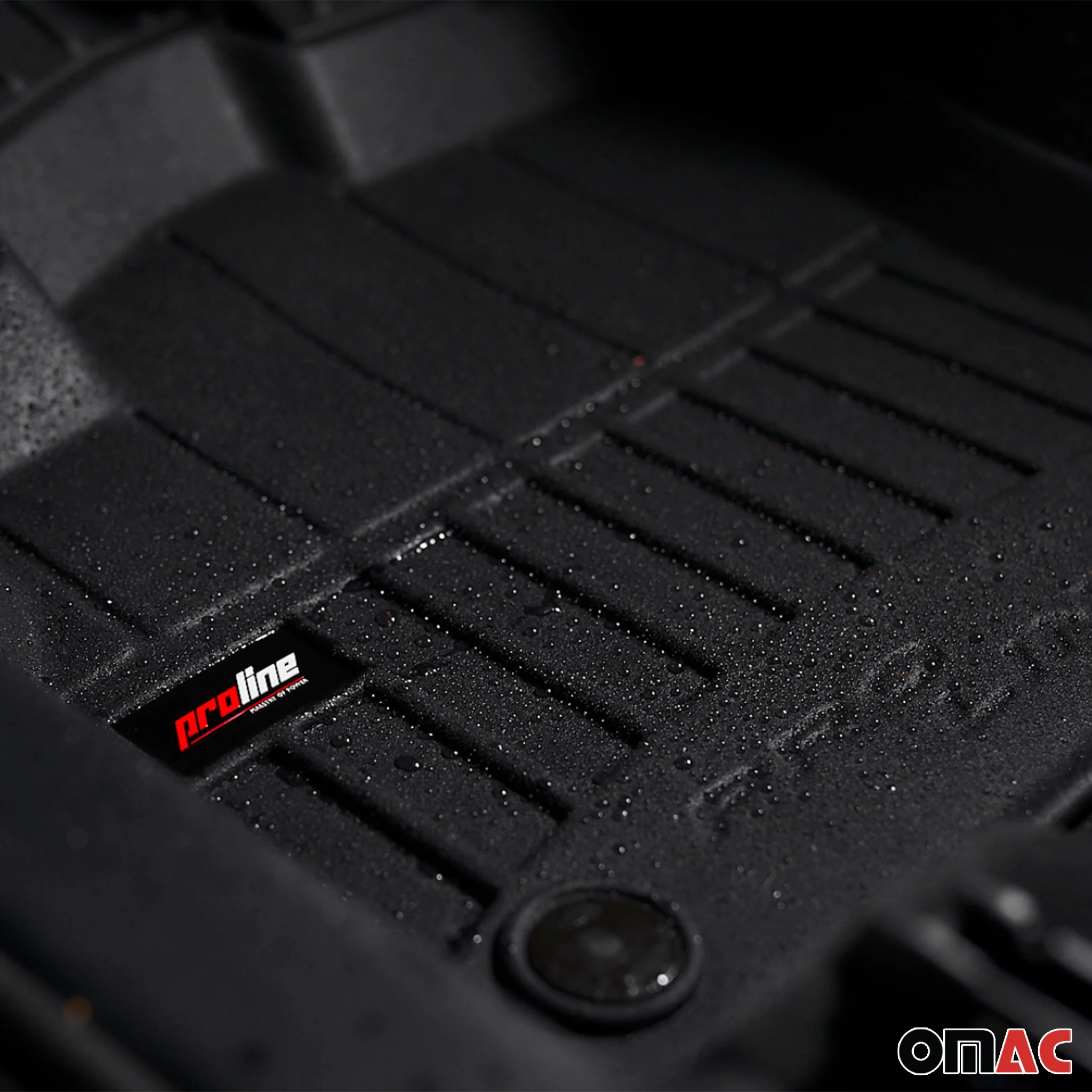 OMAC Tapis de sol en caoutchouc pour Subaru Legacy Berline Break 2009-2014 Noir - Image 3