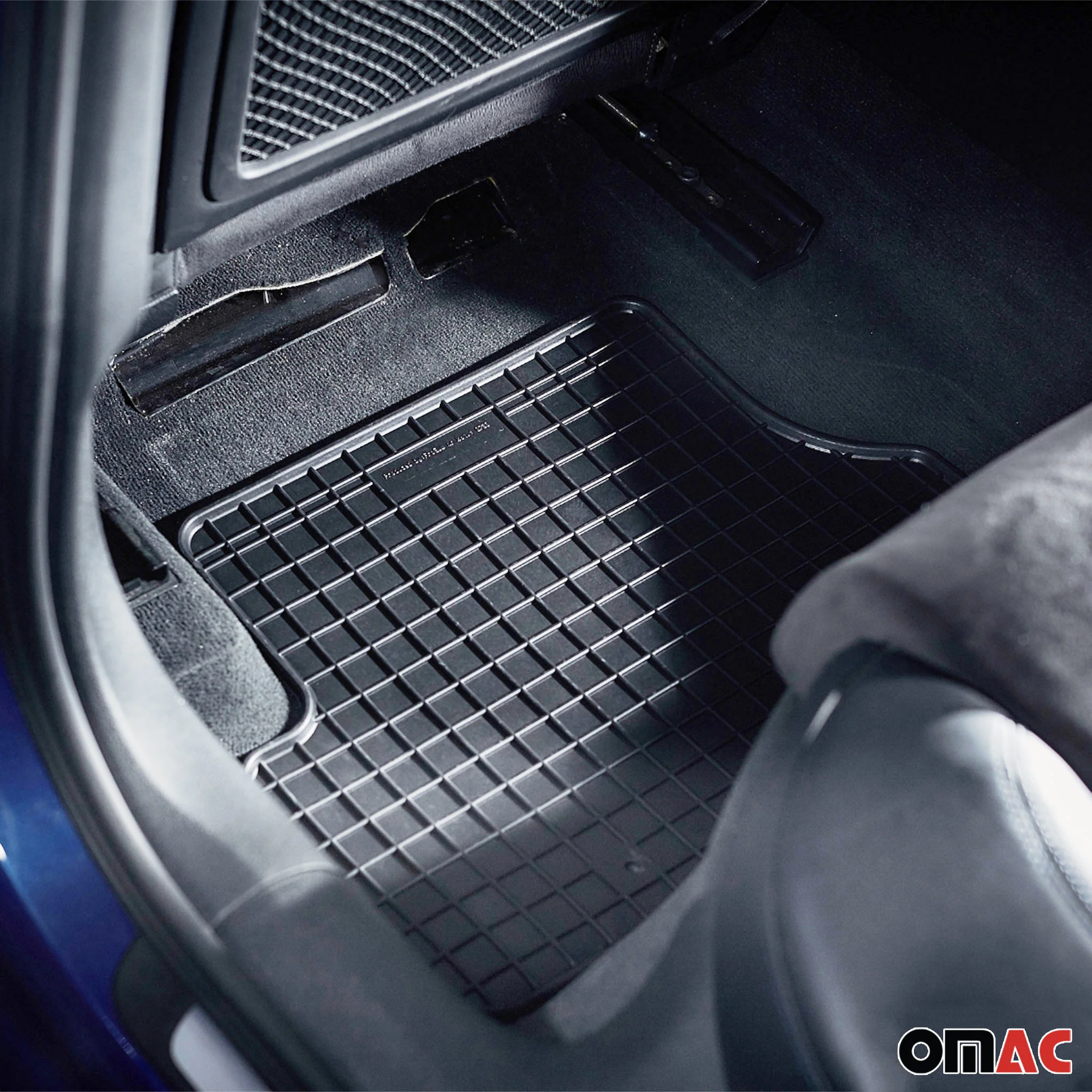OMAC Tapis de Sol pour Opel Omega B 1994-2003 Caoutchouc Noir - Image 9