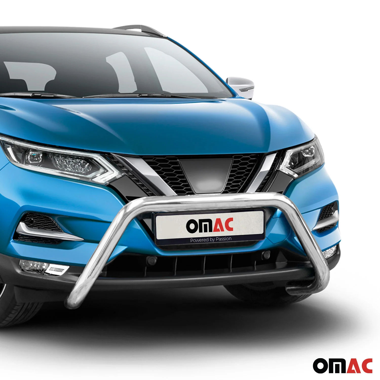 Pare-Buffle Avant Pour Nissan Qashqai 2016-2021 en Acier Inoxy Argent - Image 2