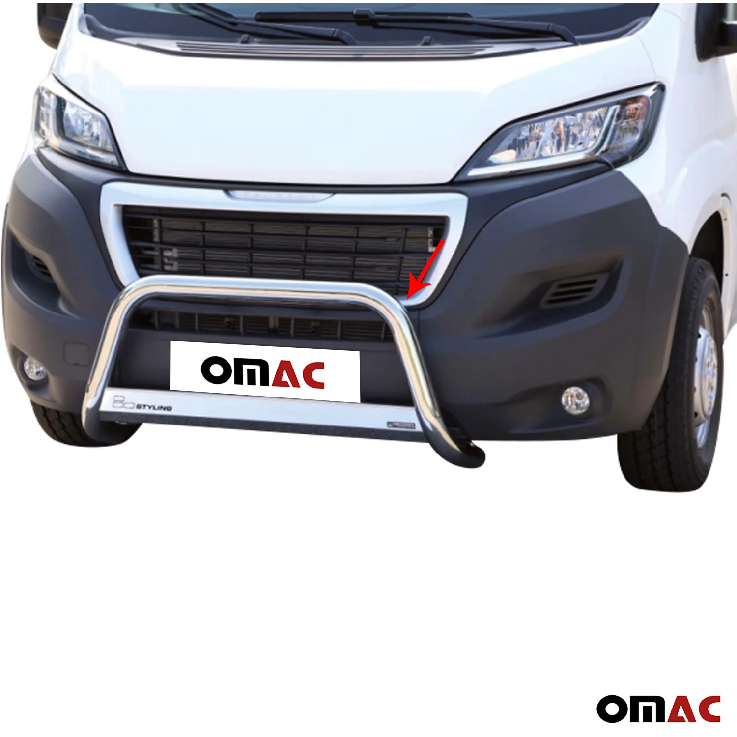 Pare-buffle Avant pour Peugeot Boxer 2014-2023 63 mm en Acier Gris - Image 4