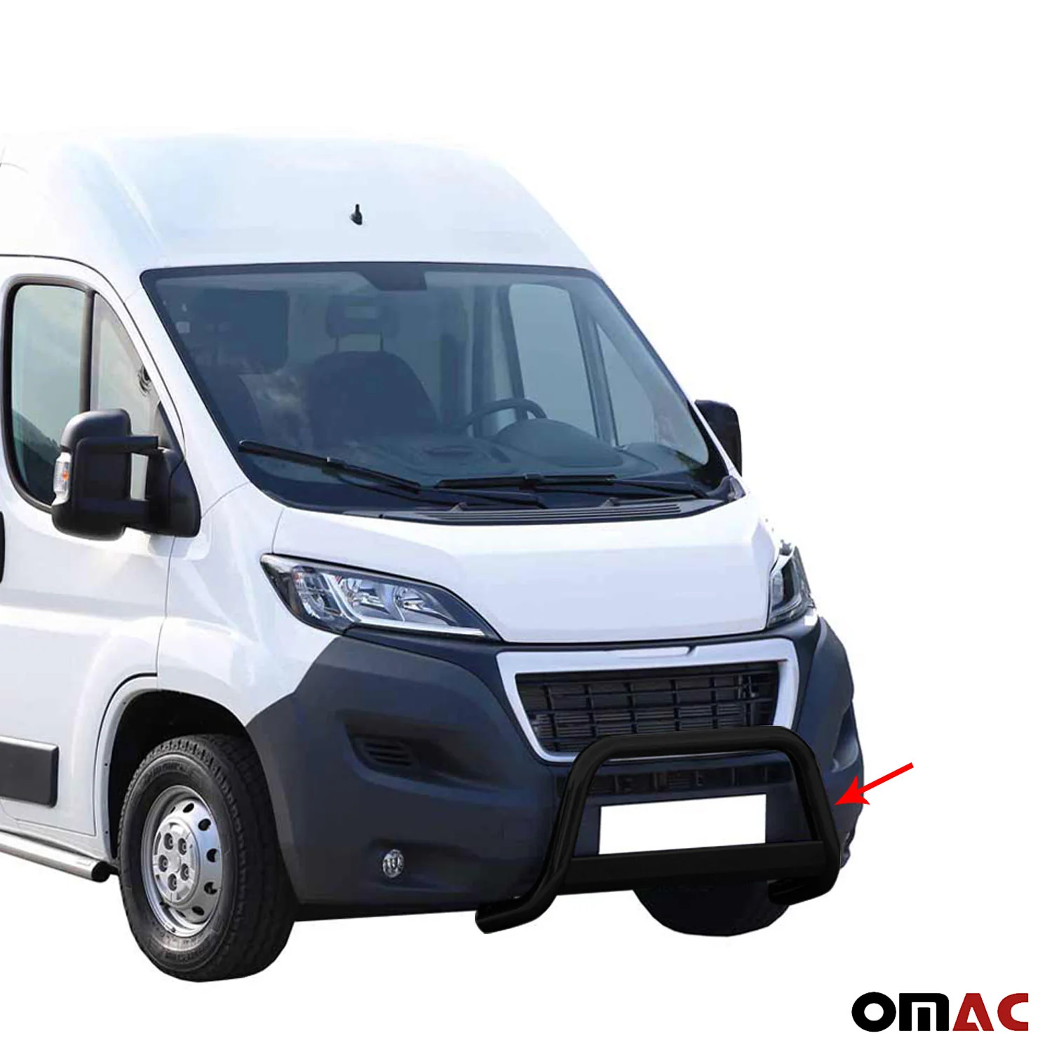 Pare-buffle Avant pour Peugeot Boxer 2014-2023 63 mm en Acier Noir - Image 2