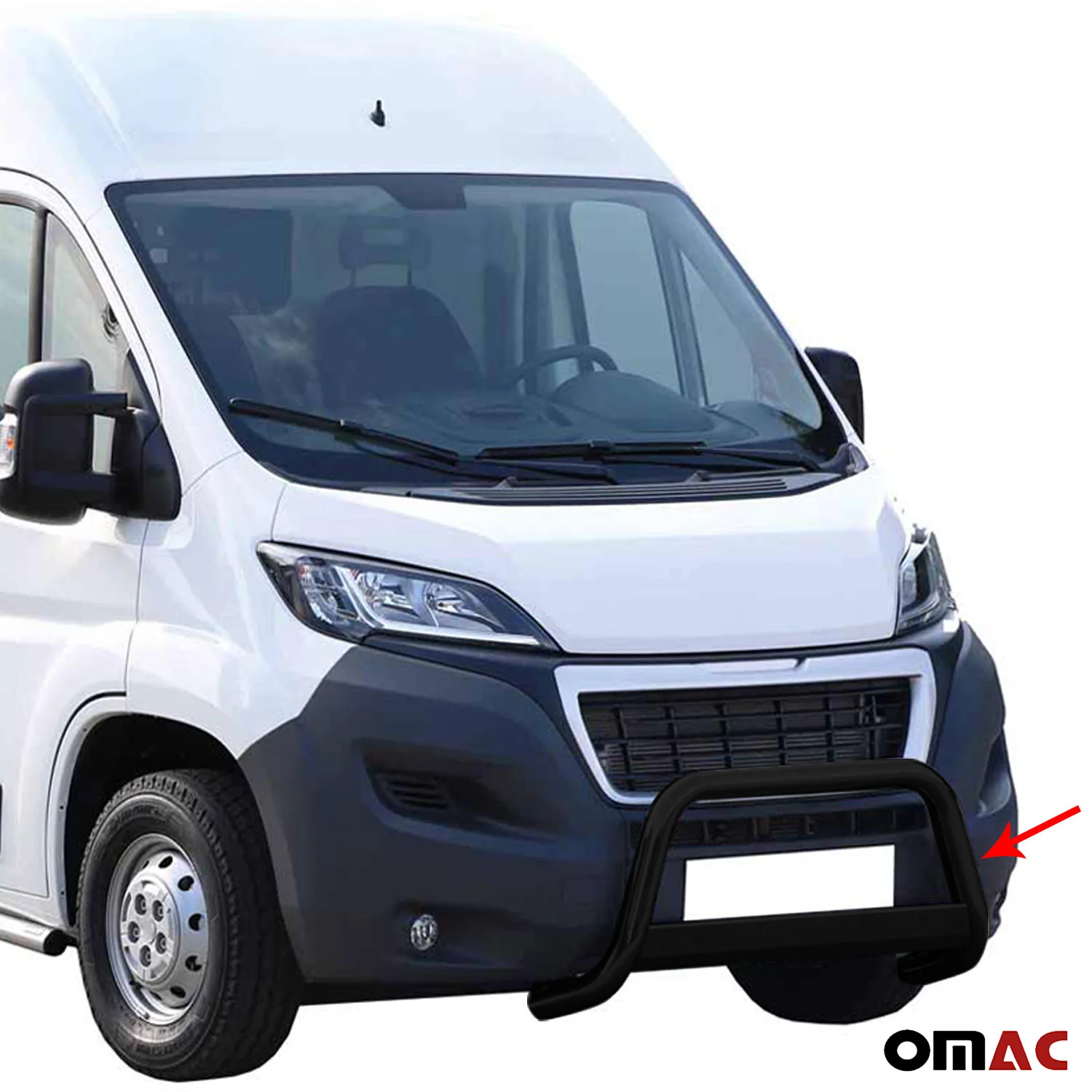 Pare-buffle Avant pour Peugeot Boxer 2014-2023 63 mm en Acier Noir - Image 3