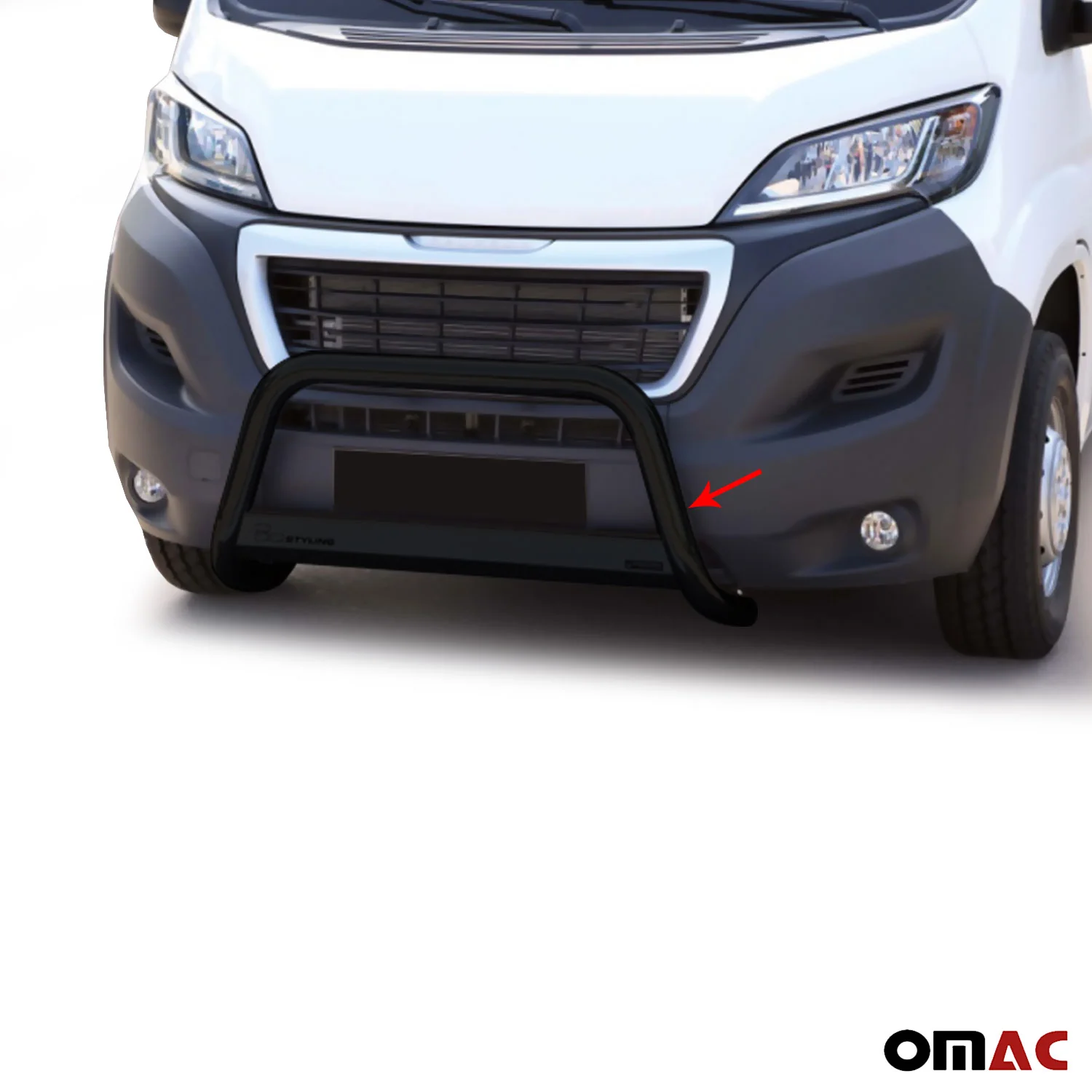 Pare-buffle Avant pour Peugeot Boxer 2014-2023 63 mm en Acier Noir - Image 4