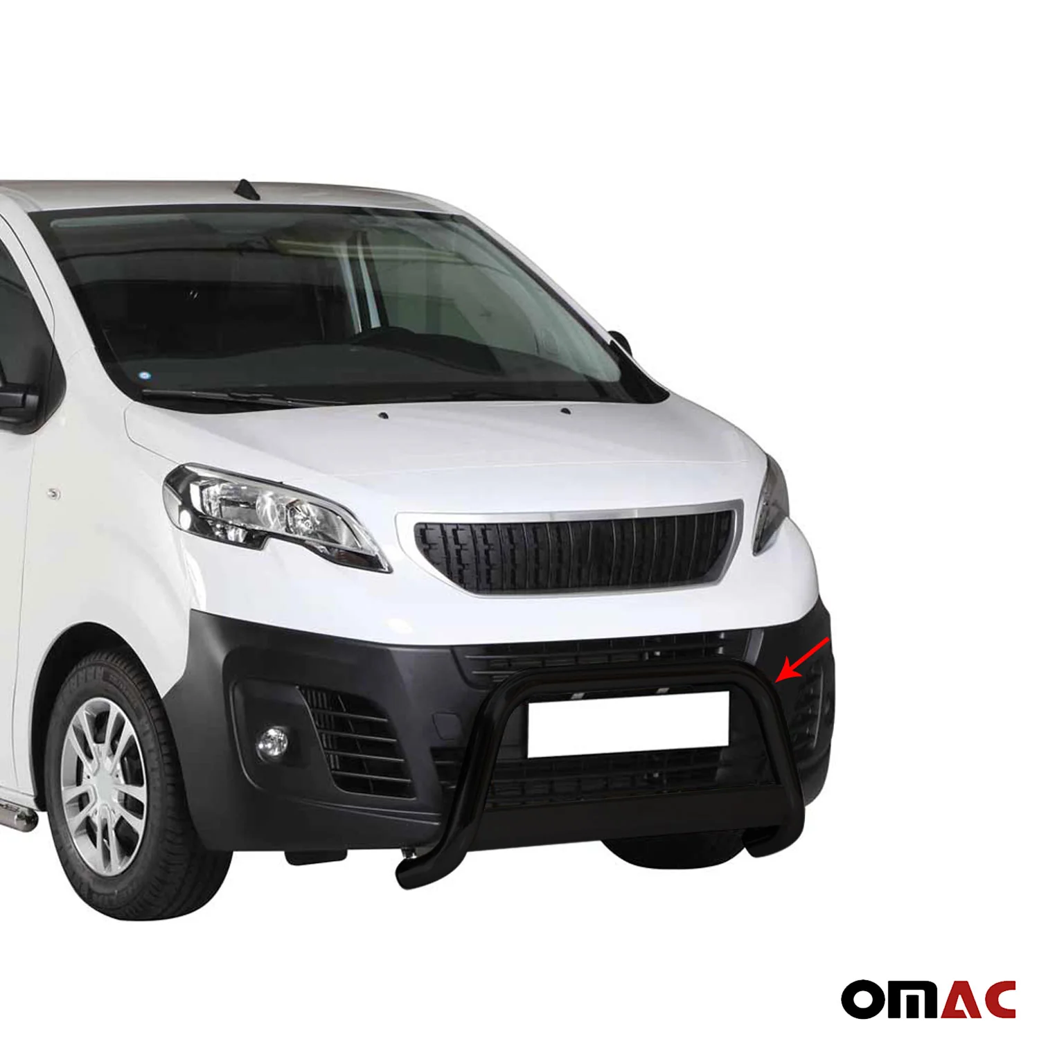 Pare-buffle Avant pour Peugeot Expert 2016-2026 63 mm en Acier Noir - Image 2