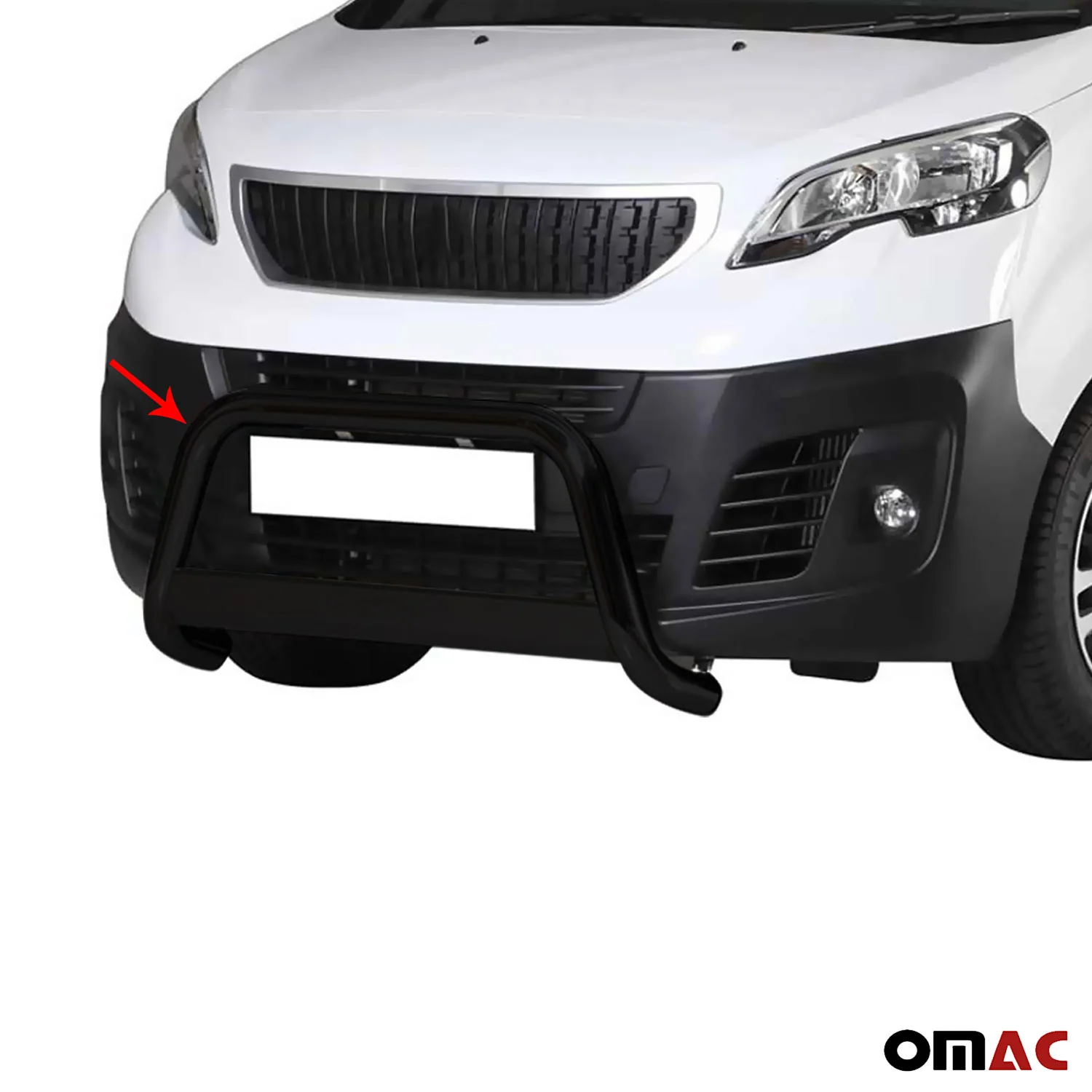 Pare-buffle Avant pour Peugeot Expert 2016-2026 63 mm en Acier Noir - Image 4