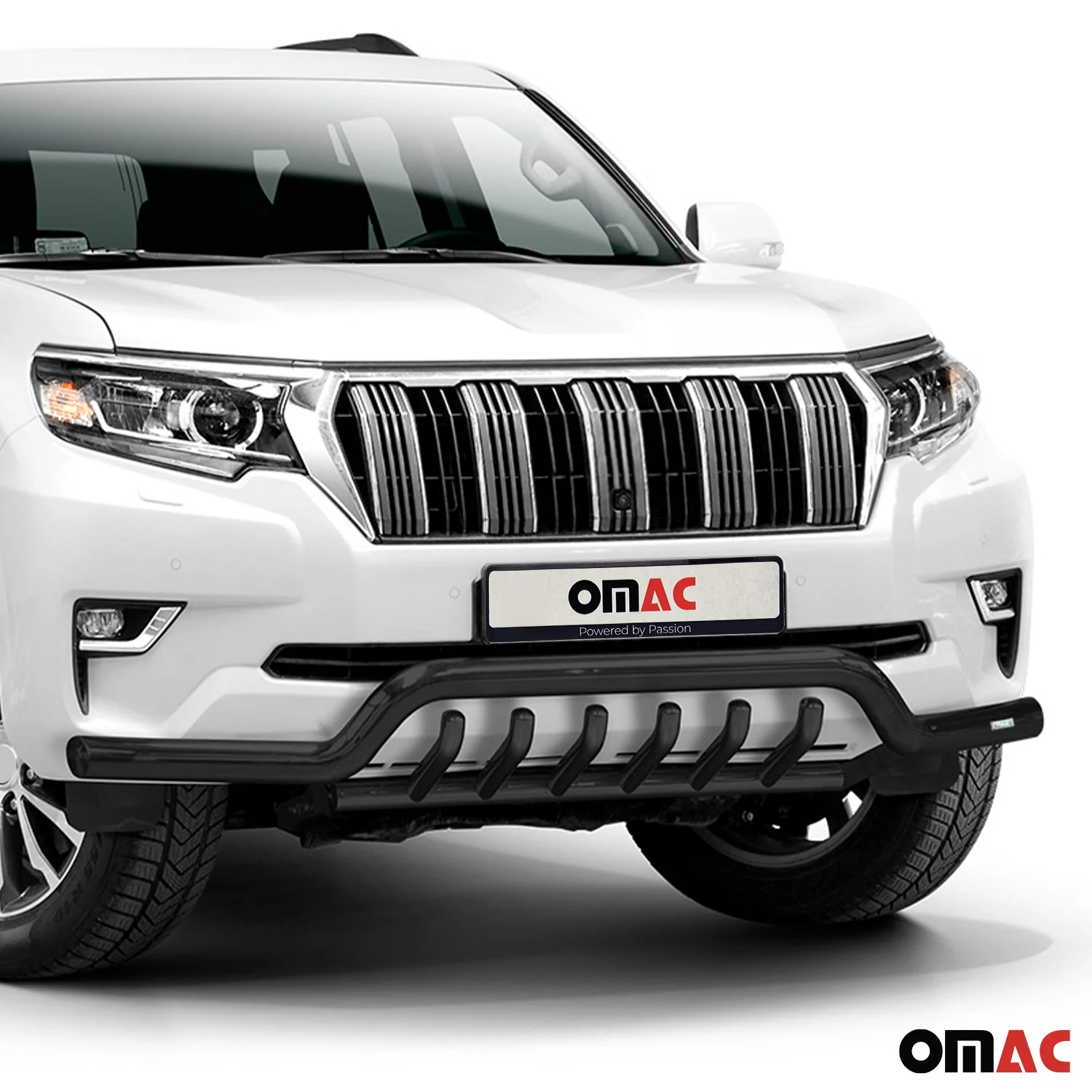 Pare-Buffle Avant Pour Toyota Land Cruiser 150 2019-2023 Acier Noir - Image 2