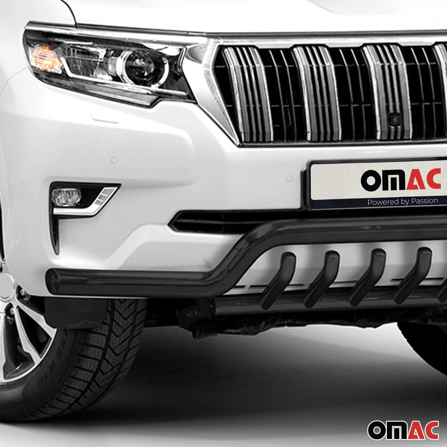 Pare-Buffle Avant Pour Toyota Land Cruiser 150 2019-2023 Acier Noir - Image 3