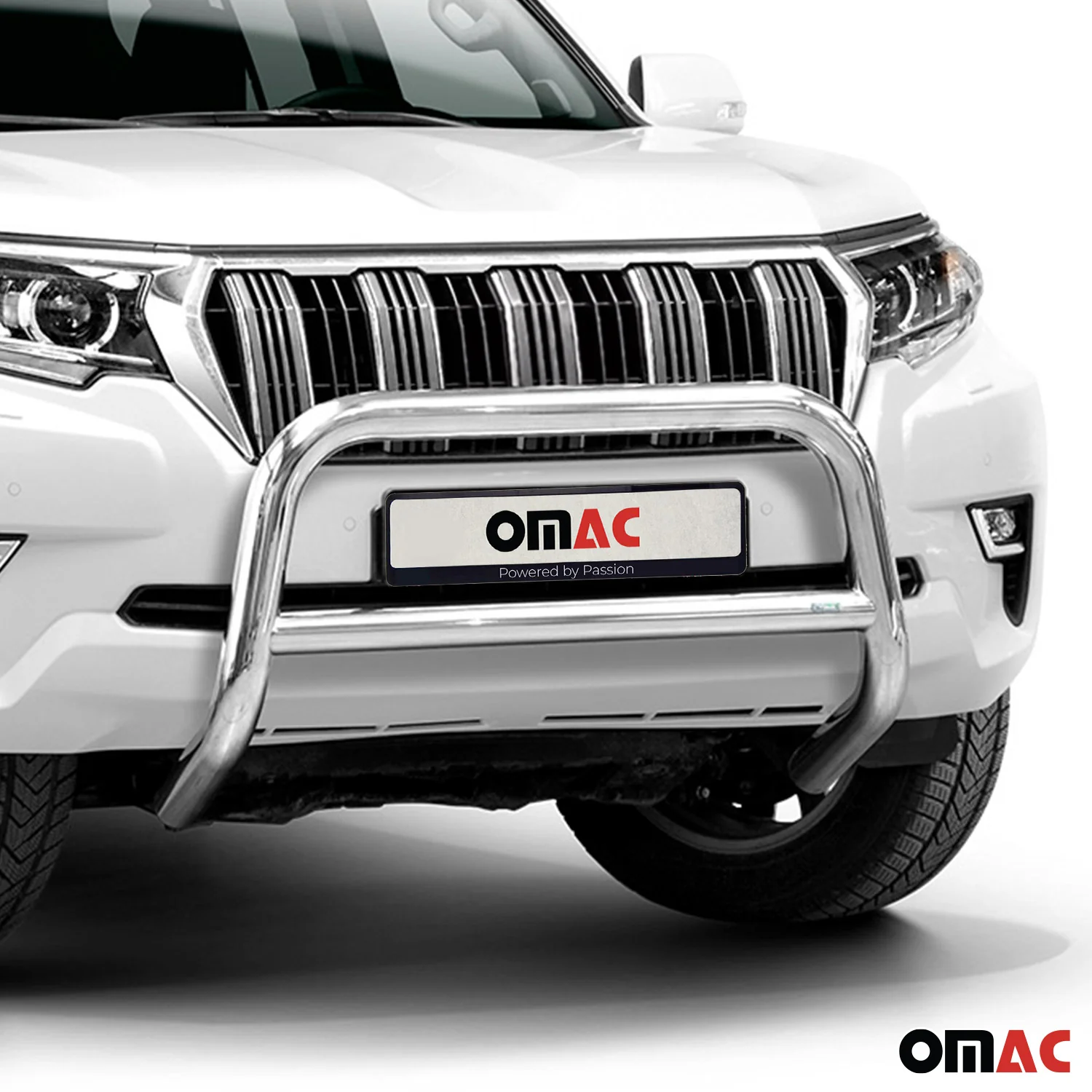 Pare-Buffle Avant Pour Toyota Land Cruiser 150 2019-2023 Argent en Acier - Image 2