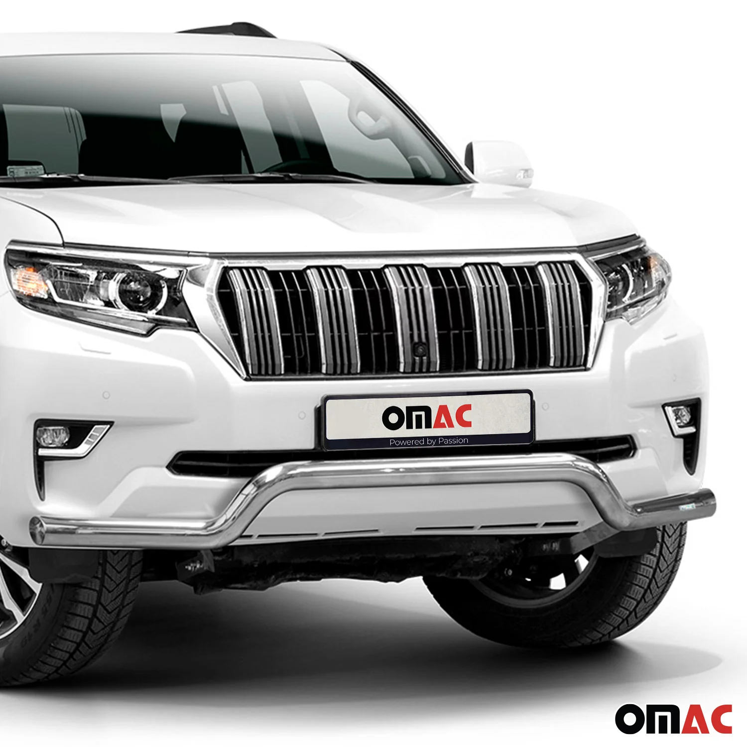 Pare-Buffle Avant Pour Toyota Land Cruiser 150 2019-2023 Argent en Acier Inoxy - Image 2