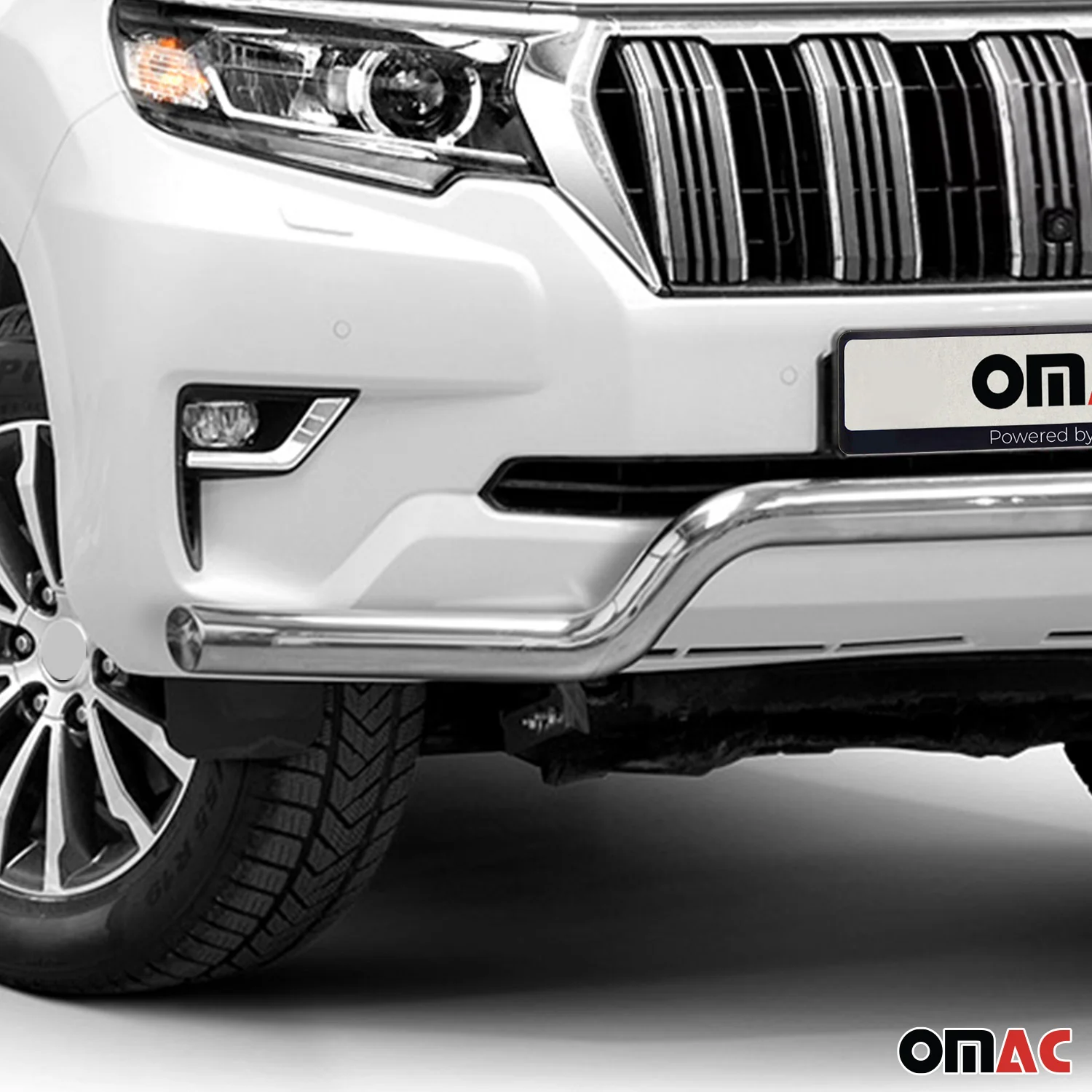 Pare-Buffle Avant Pour Toyota Land Cruiser 150 2019-2023 Argent en Acier Inoxy - Image 3