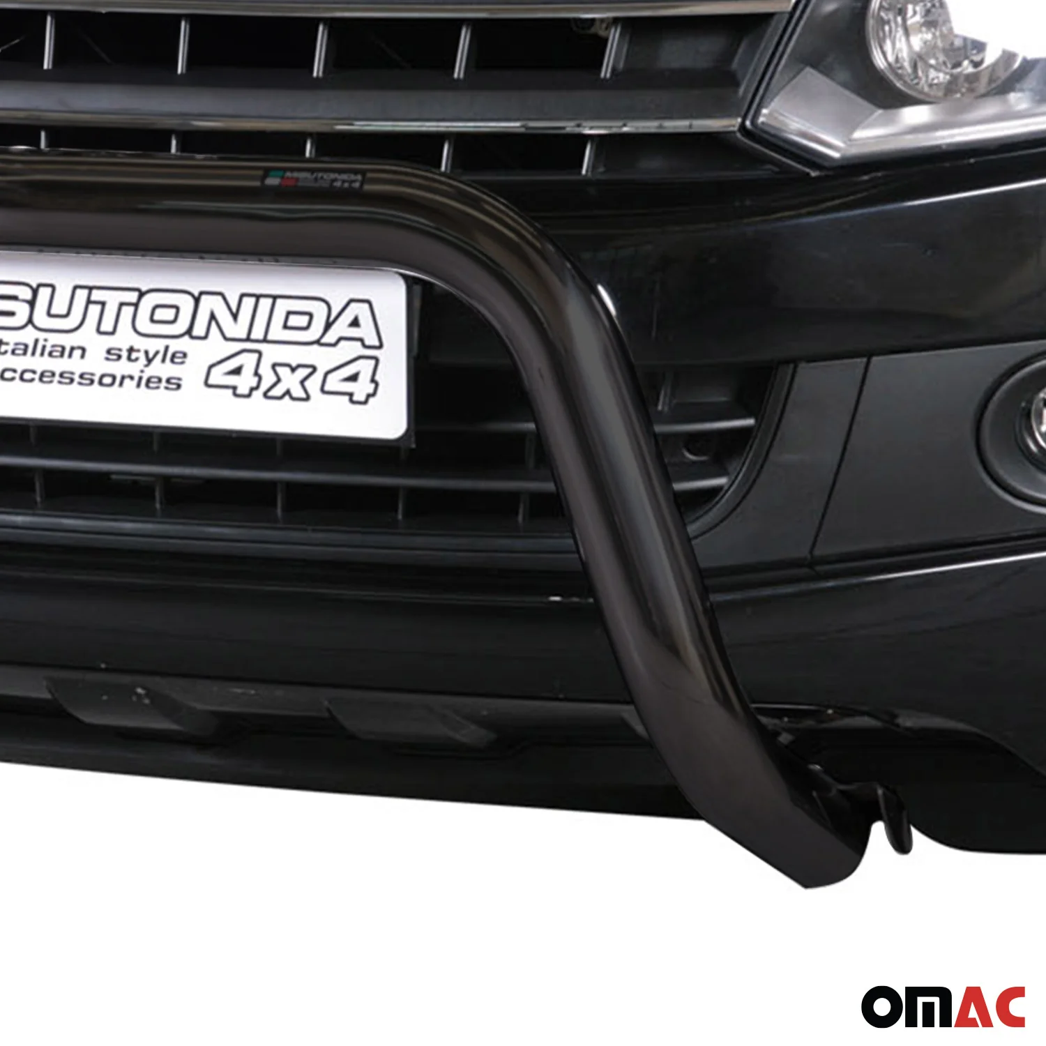 Pare-buffle Avant pour VW Amarok V6 2016-2020 76 mm en Acier Noir - Image 3