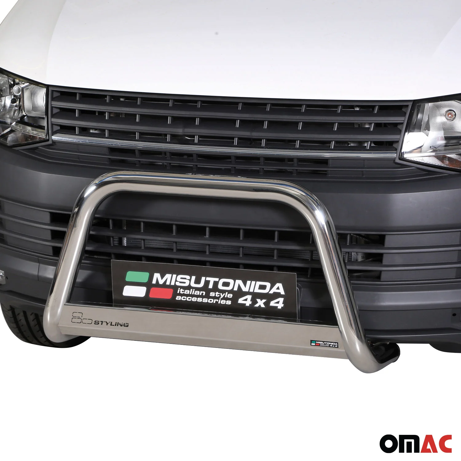 Pare-buffle Avant pour VW T6 T6.1 Transporter tout 2015-2024 63 mm en Acier Gris - Image 2