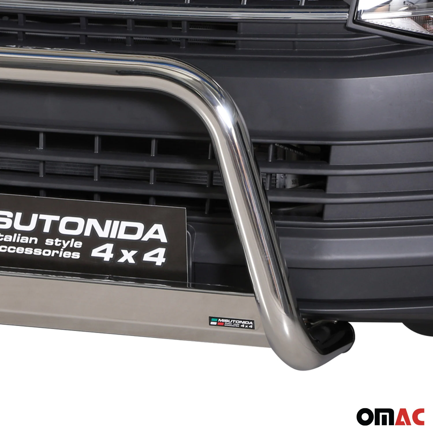 Pare-buffle Avant pour VW T6 T6.1 Transporter tout 2015-2024 63 mm en Acier Gris - Image 3