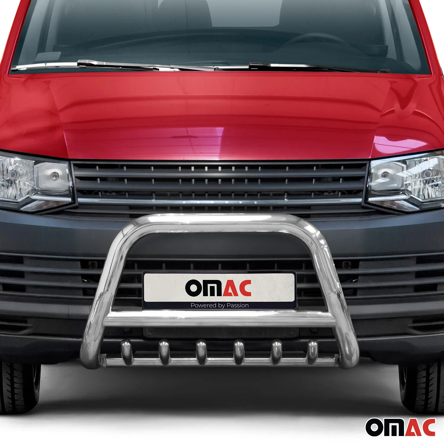 Pare-Buffle Avant Pour VW T6 T6.1 Transporter 2015-2024 en Acier Inox Gris - Image 2