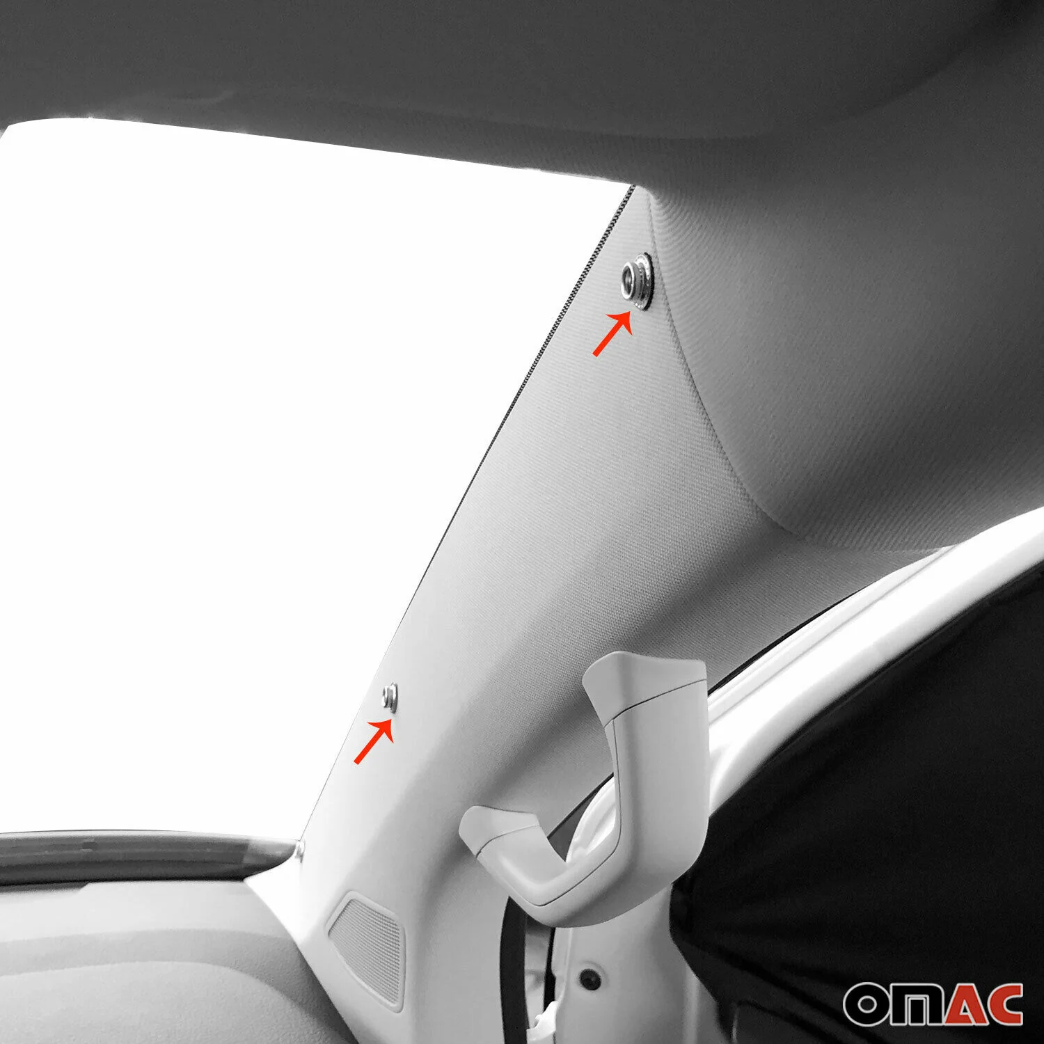 Rideaux pare-soleil magnétique pour Fiat Doblo 2010-2024 Gris-Noir Tissu - Image 9
