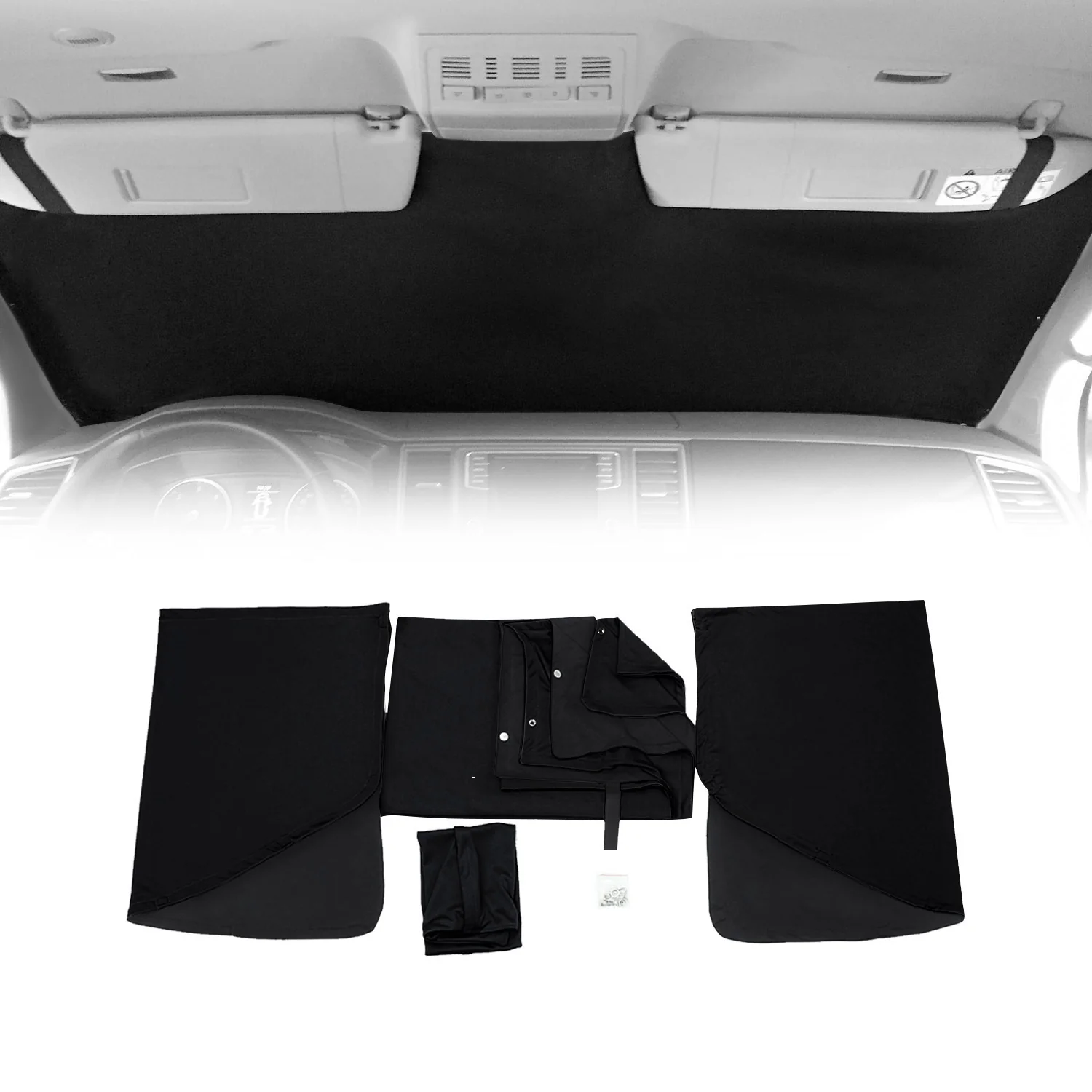 Rideaux pare-soleil magnétique pour VW T4 Transporter Multivan 1990-2003 Noir