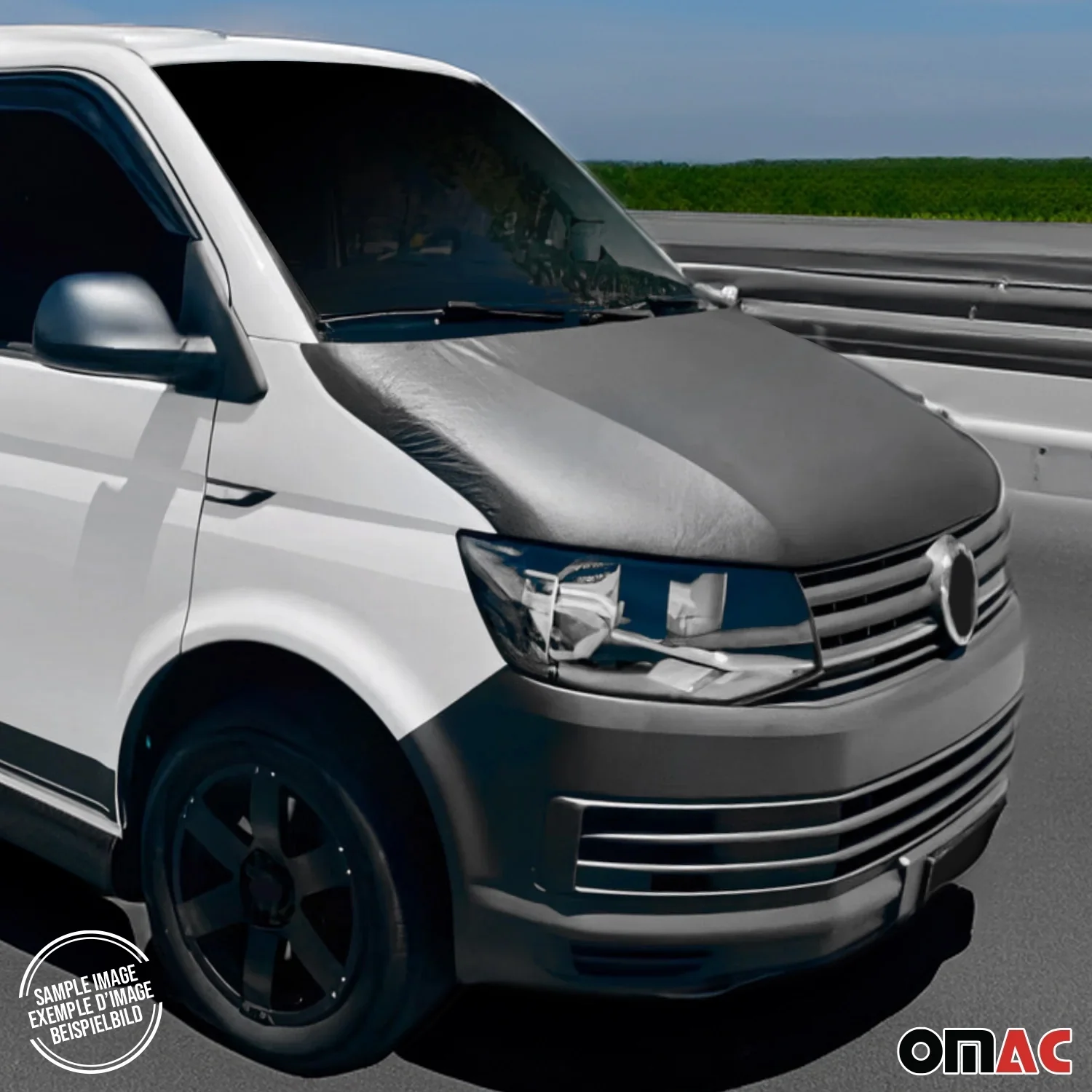Protège Capot pour Mercedes Sprinter W901 2001-2006 Masque vinyle Noir complète - Image 4