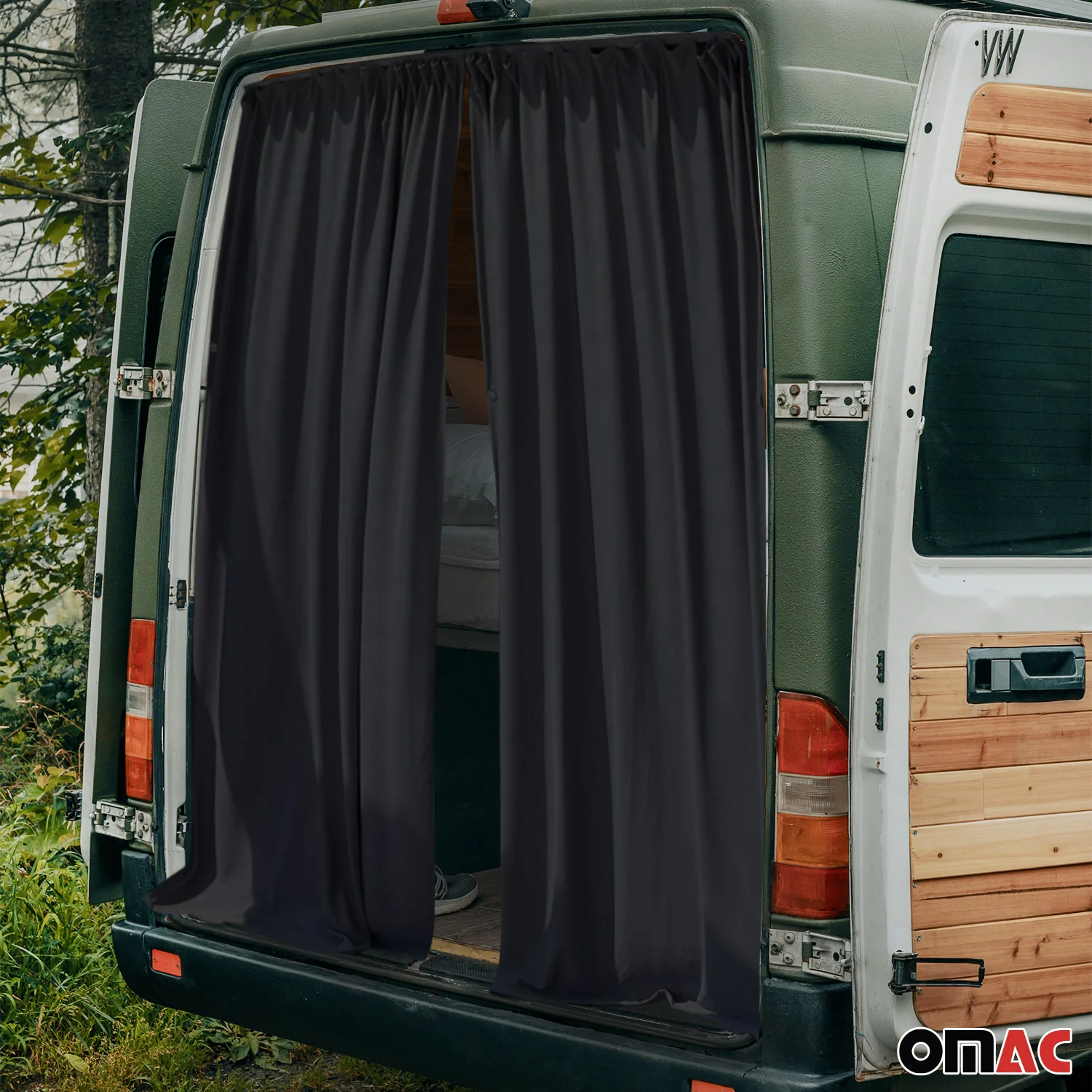 Rideaux De Porte Hayon Pour Fiat Fiorino Qubo Protection Solaire Noir - Image 2