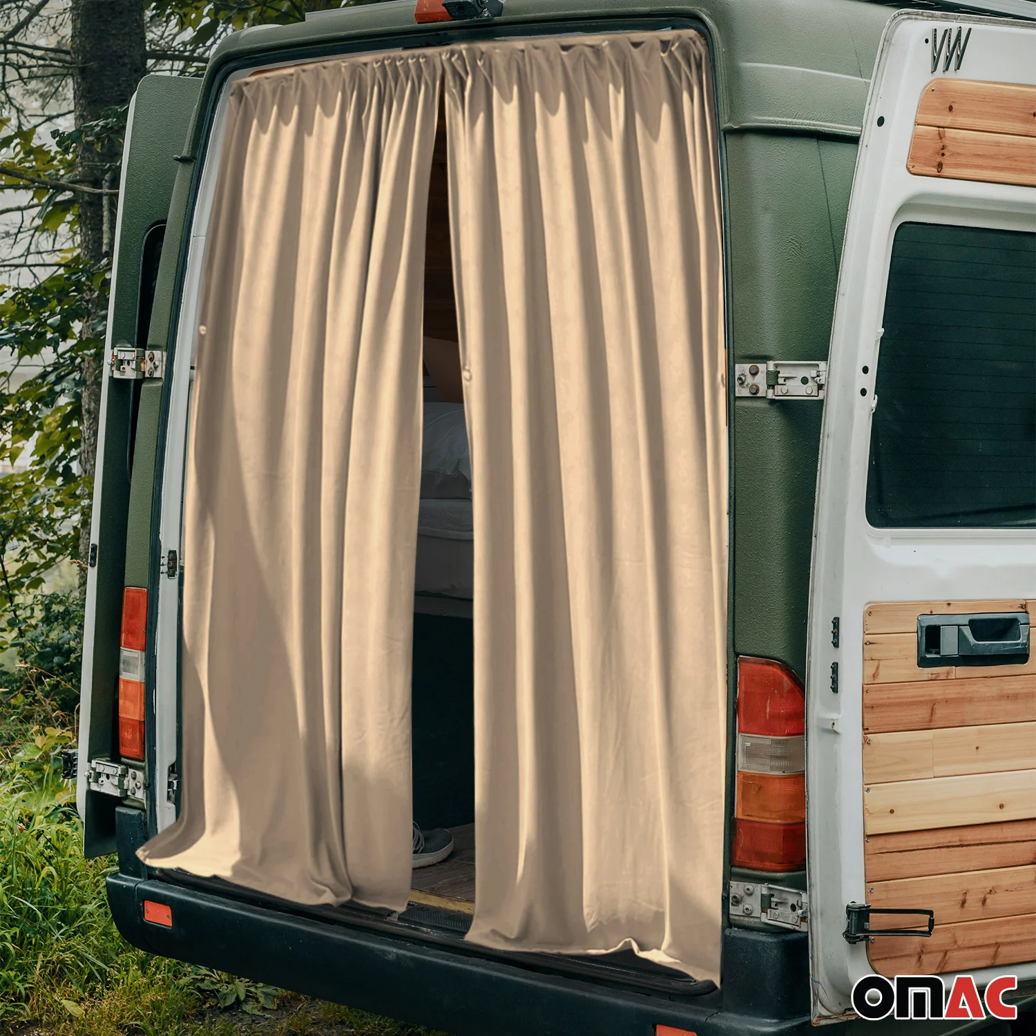 Rideaux De Porte Hayon Pour Mercedes Vito Viano W639 W447 Beige - Image 2