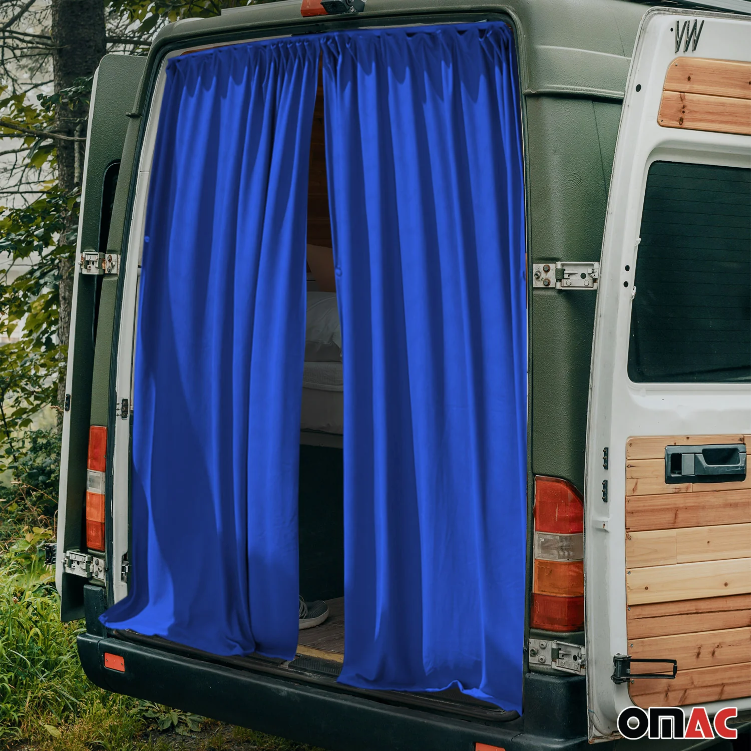 Rideaux De Porte Hayon Pour Renault Trafic Protection Solaire Bleu foncé - Image 2