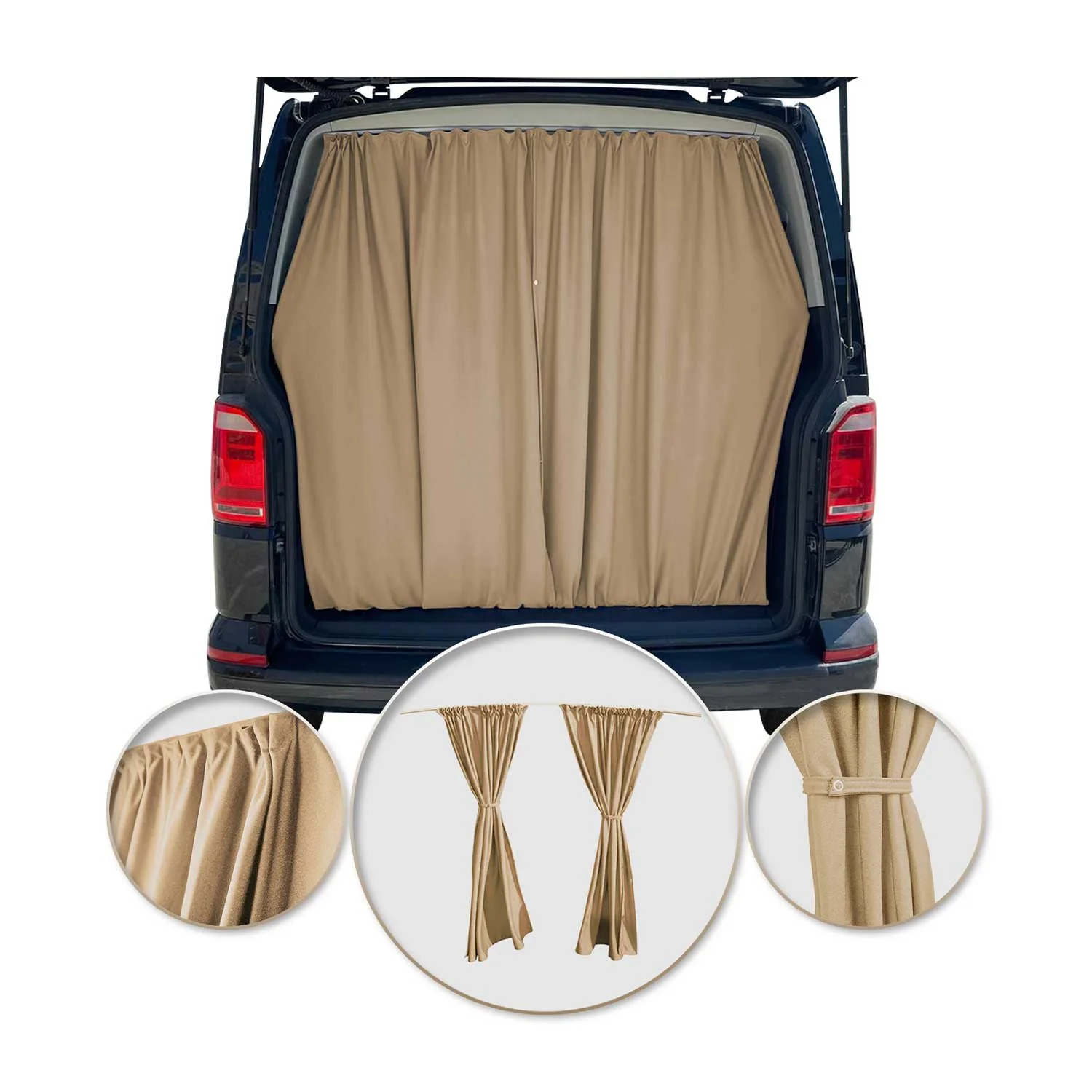Rideaux De Porte Hayon Pour VW Crafter H2 Protection Solaire Beige