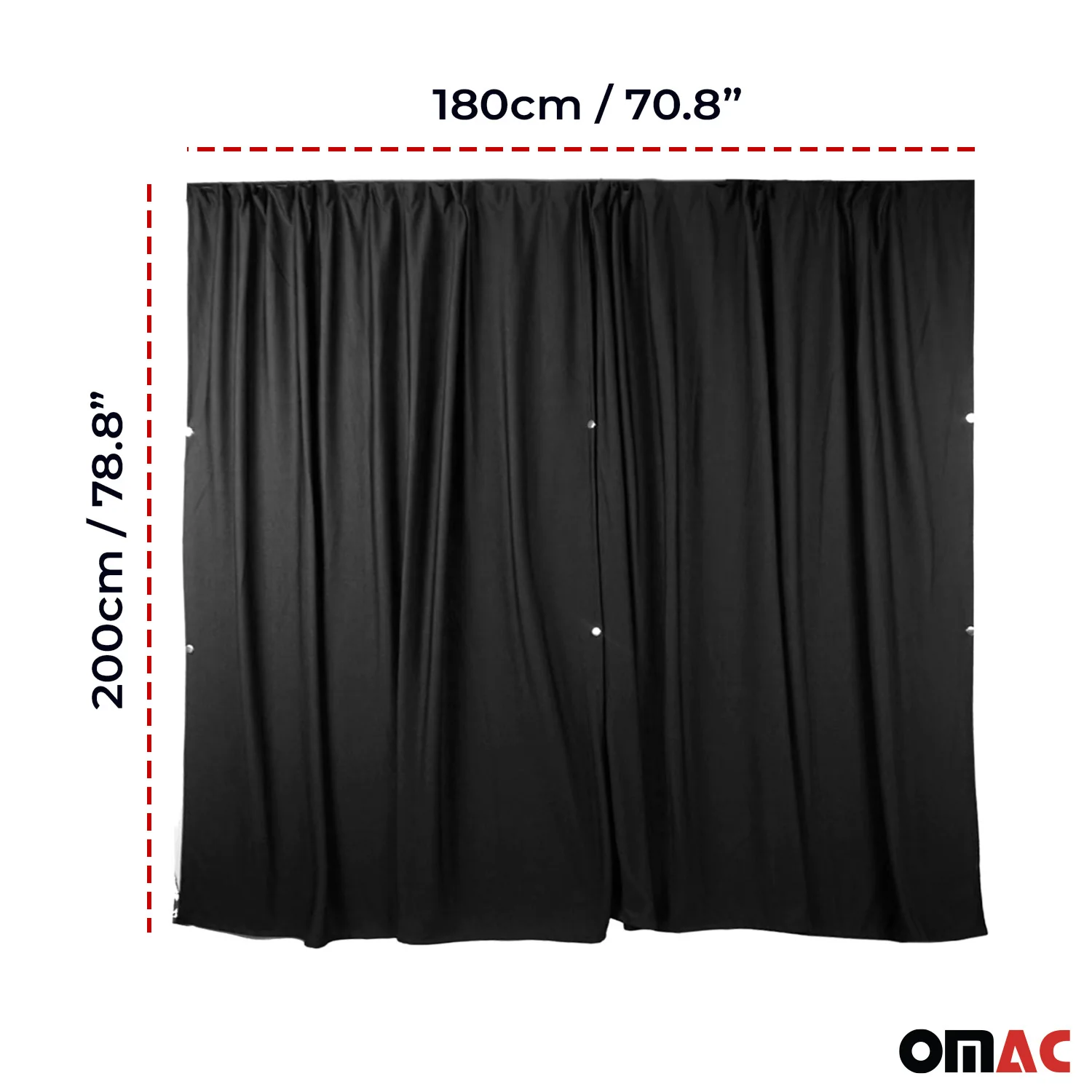Rideaux De Séparation De Cabine pour Citroen Jumper H3 Protection Solaire Noir - Image 3