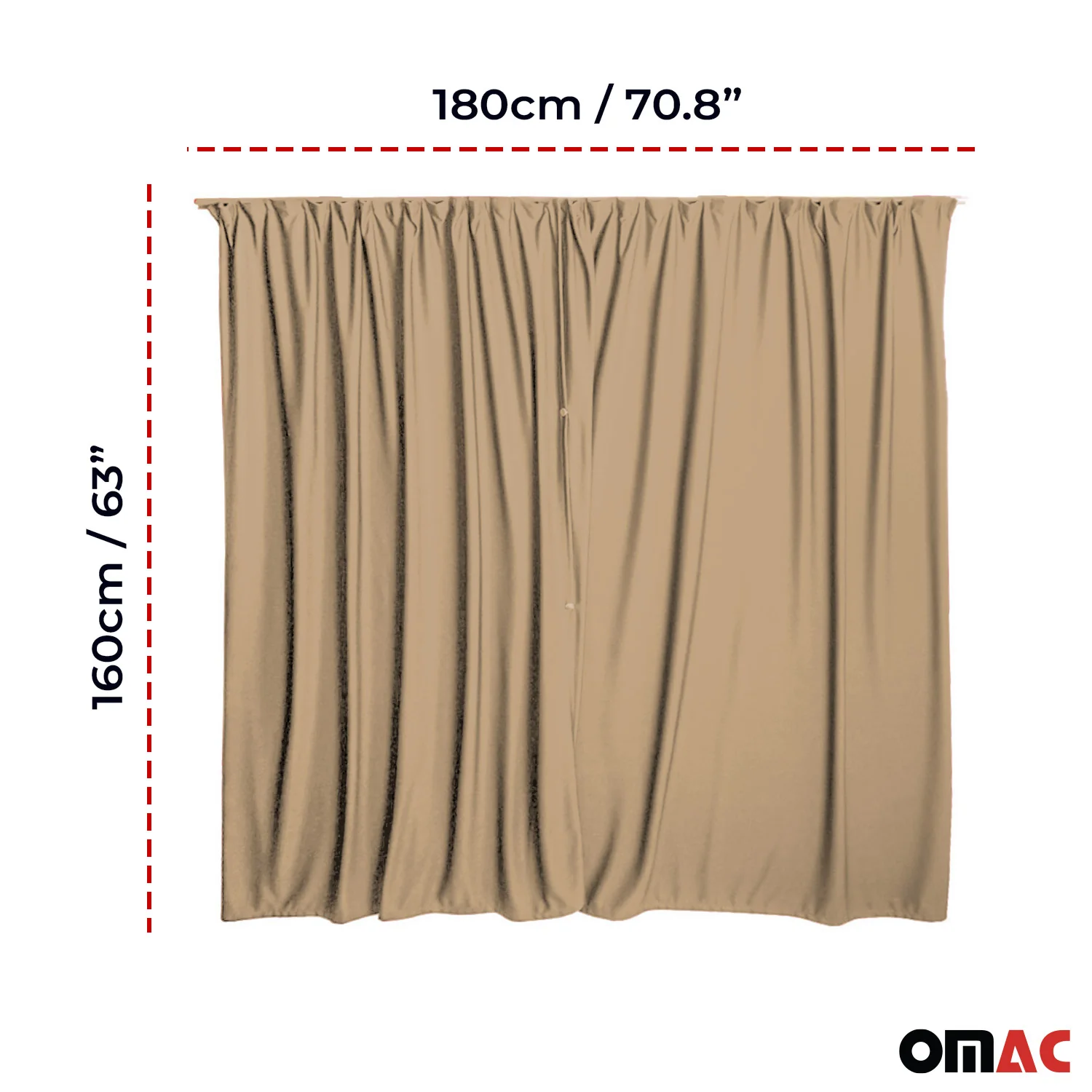 Rideaux De Séparation De Cabine pour Nissan NV400 Protection Solaire Beige - Image 3