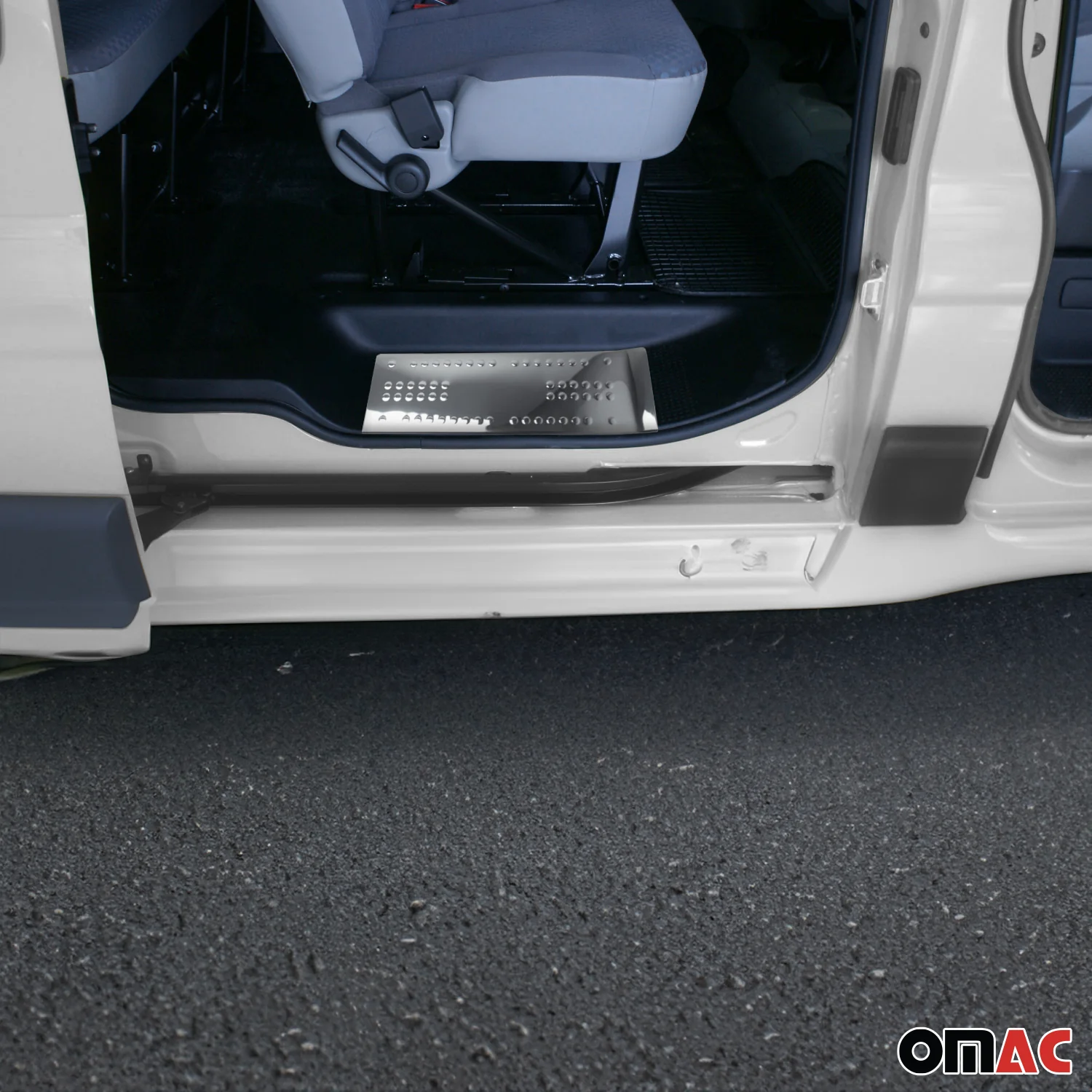 Seuil de porte intérieur pour Opel Vivaro A 2001-2014 acier inox chromé 2 Pcs - Image 2