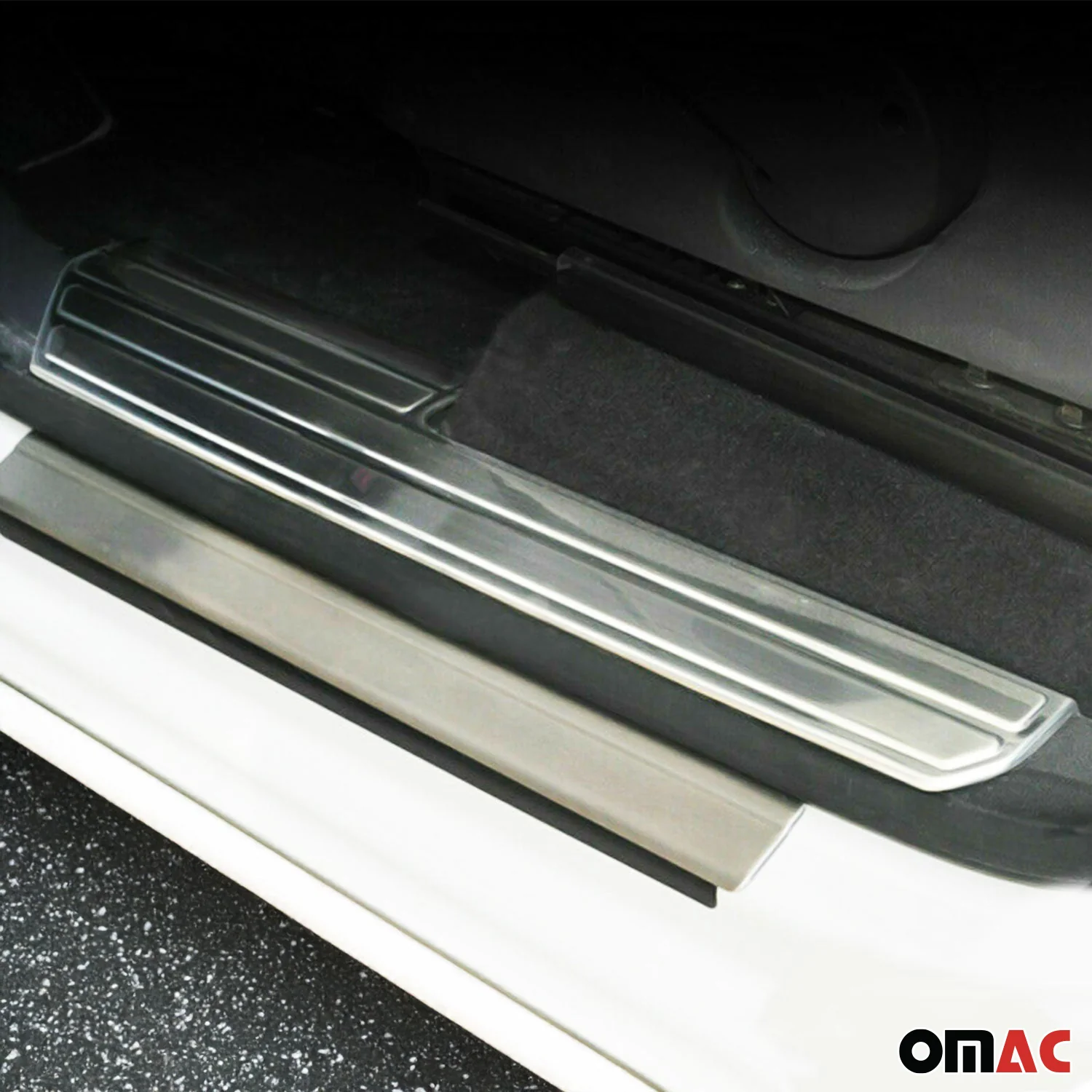 Seuil de porte intérieur pour VW Amarok 2010-2020 acier inox chromé 4 Pcs - Image 3