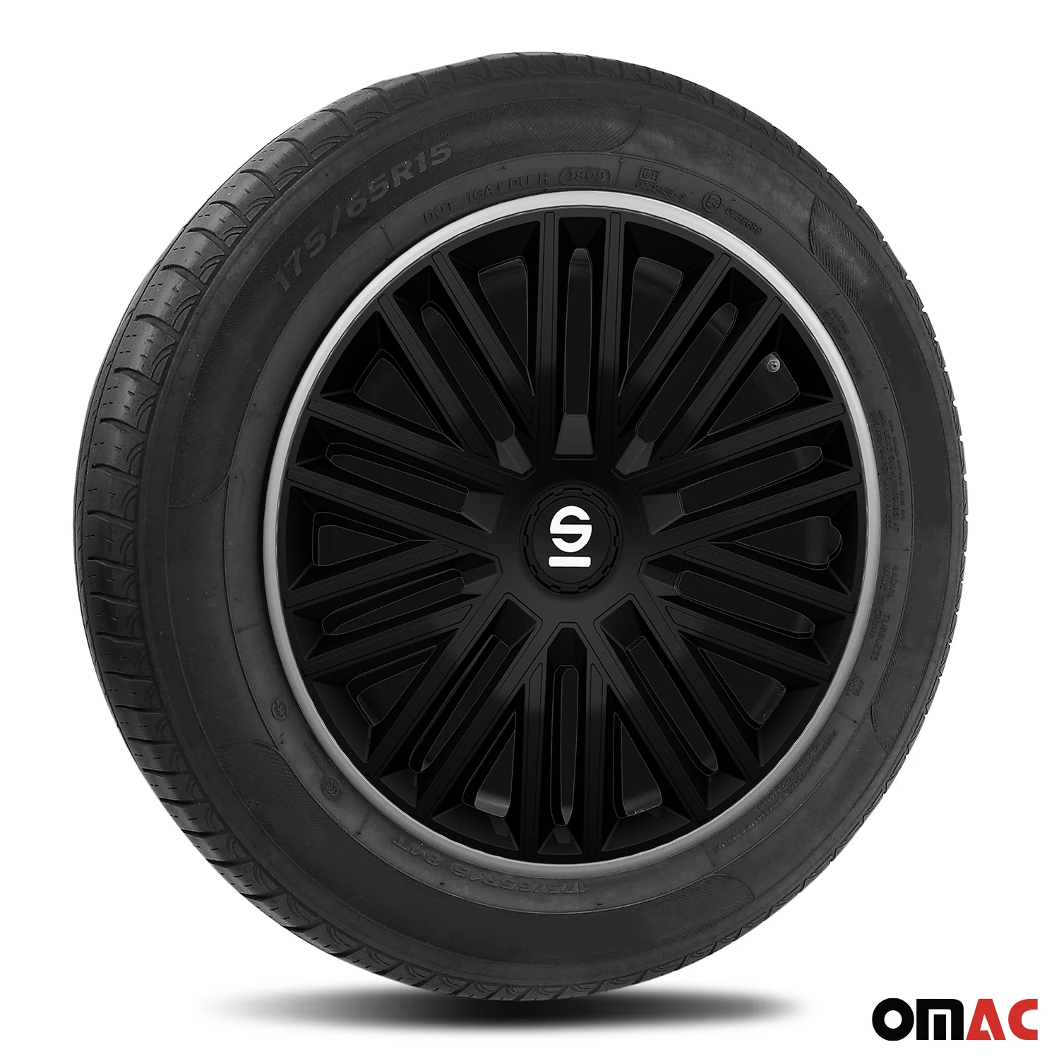SPARCO Jeu Enjoliveurs de Roues 15 Pouces en ABS Gris 4 piéces - Image 5
