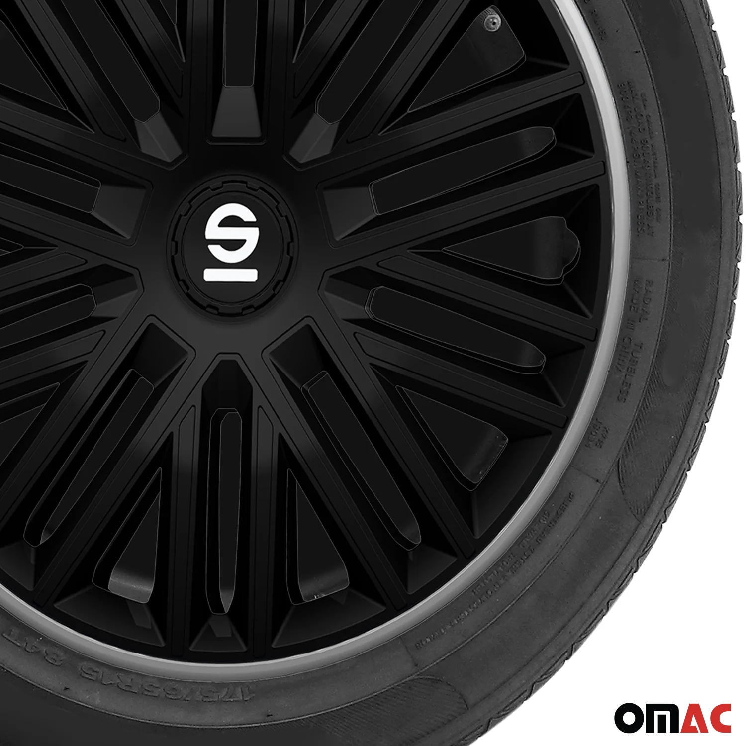 SPARCO Jeu Enjoliveurs de Roues 15 Pouces en ABS Gris 4 piéces - Image 6