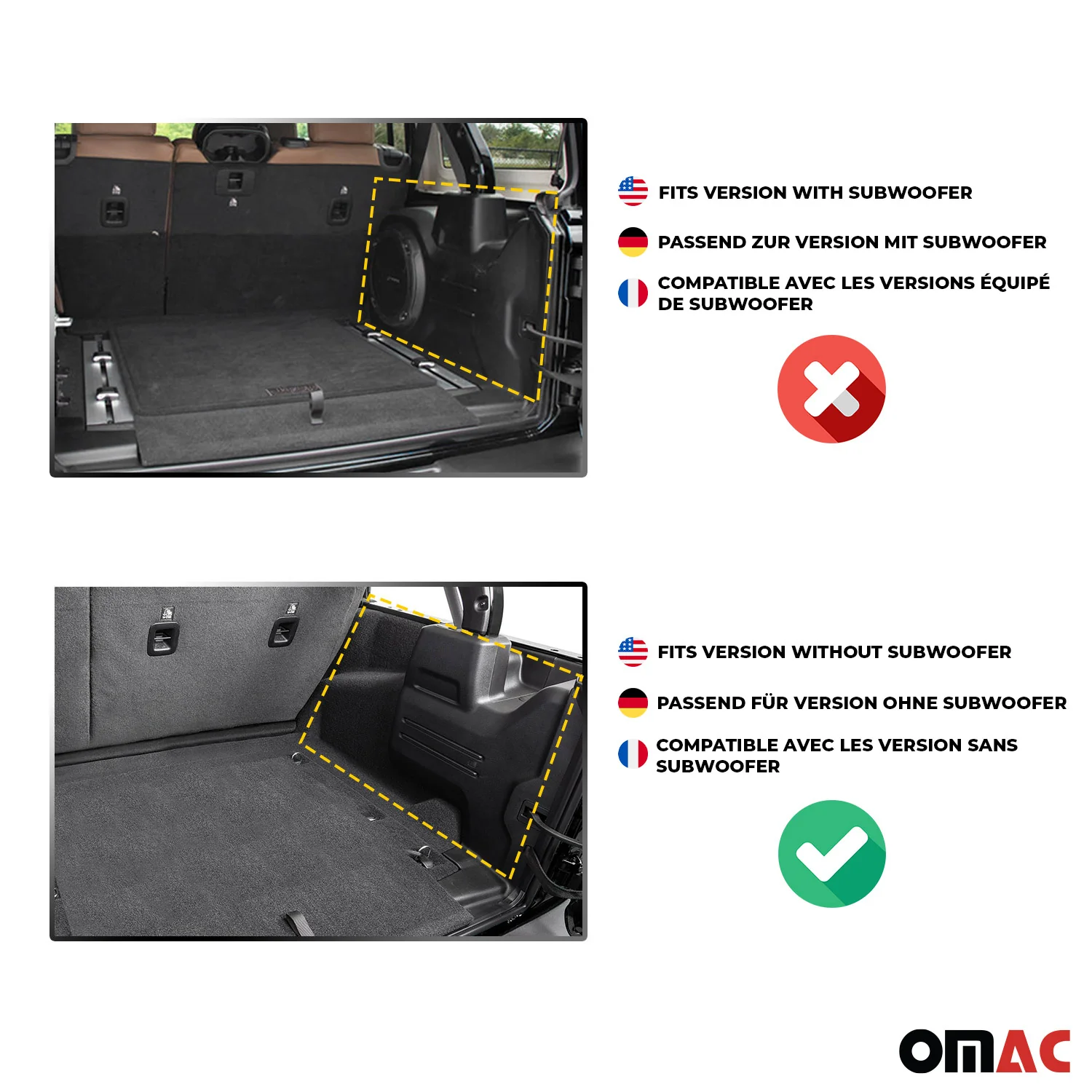 Tapis de Coffre pour Jeep Wrangler 2007-2018 TPE Noir - Image 3