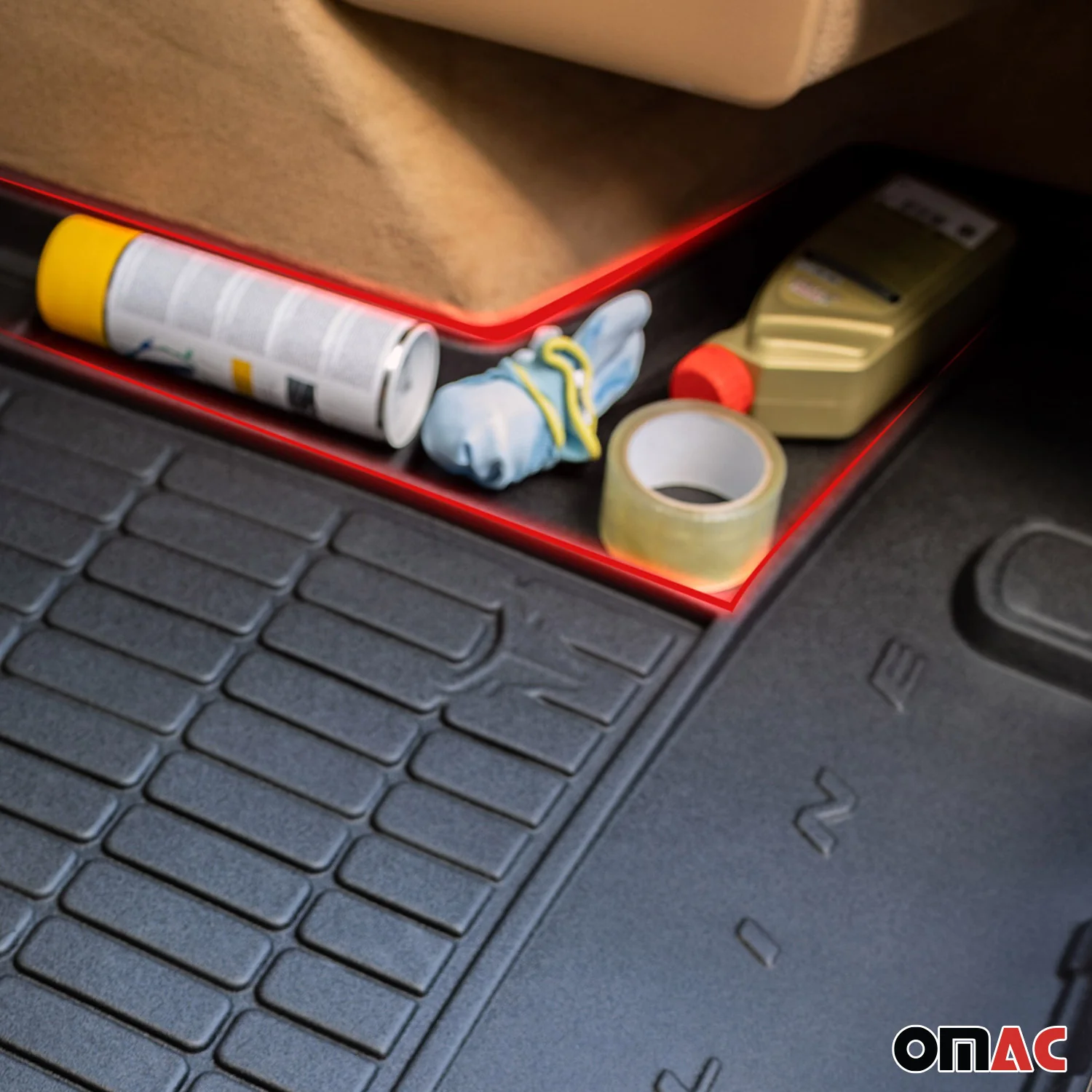 Tapis de Coffre pour Jeep Wrangler 2007-2018 TPE Noir - Image 4