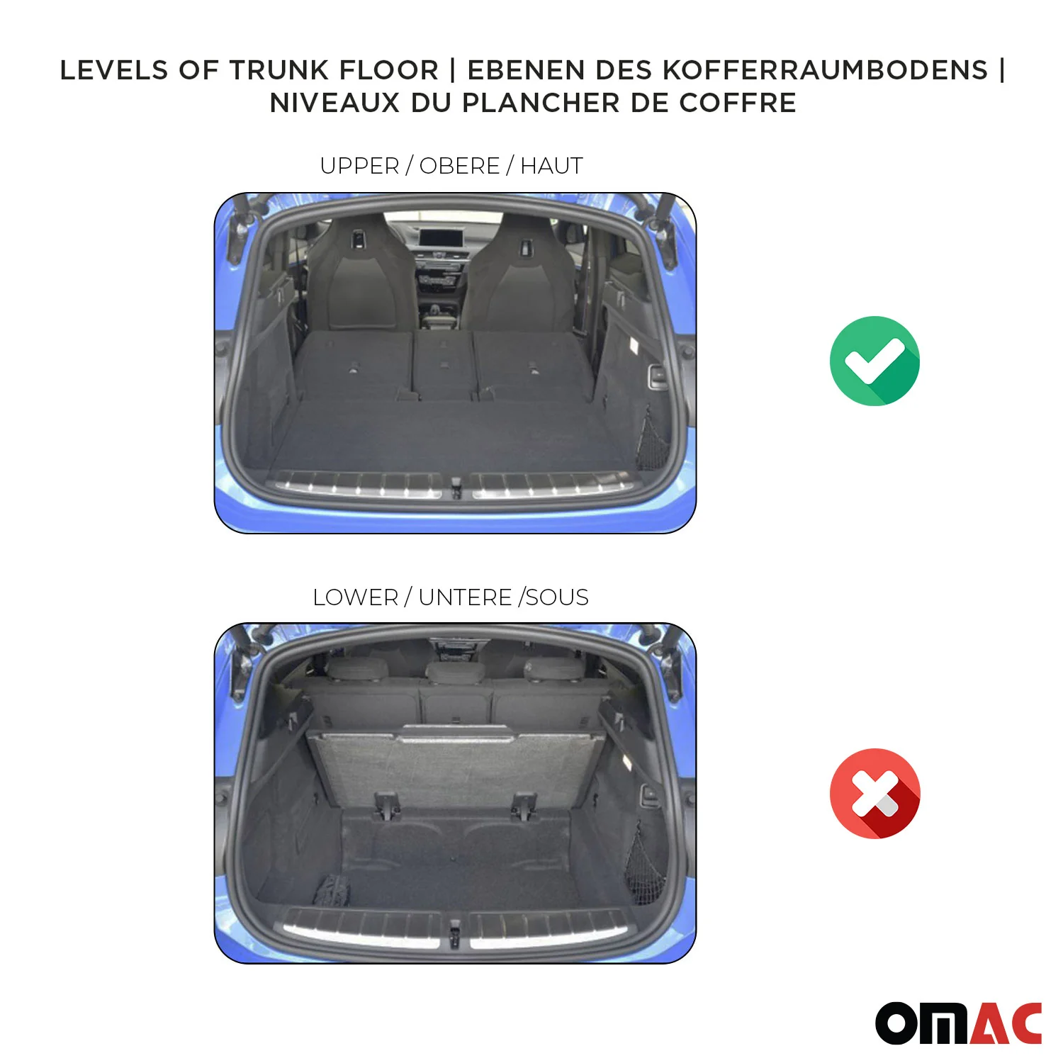 Tapis de coffre pour Mazda 3 III 2013-2018 Supérieur TPE Antidérapant Noir 1Pc - Image 3